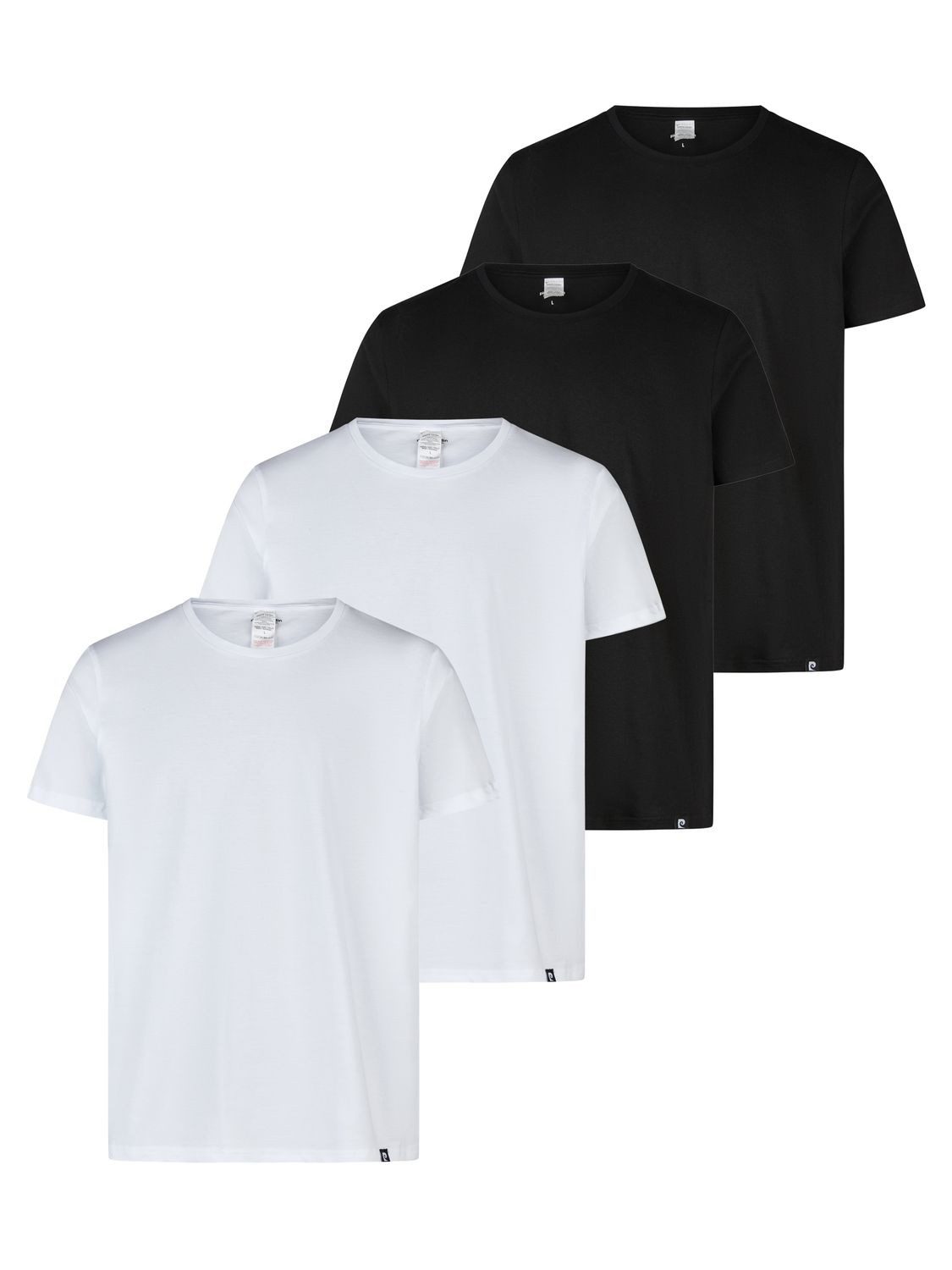 Pierre Cardin T-Shirt Herren Basic Shirt BODYWEAR 4er Set Regular Fit (Vorteilspack, 4-tlg) Kurzarm Tee Shirt mit Rundhalsausschnitt aus 100% Baumwolle