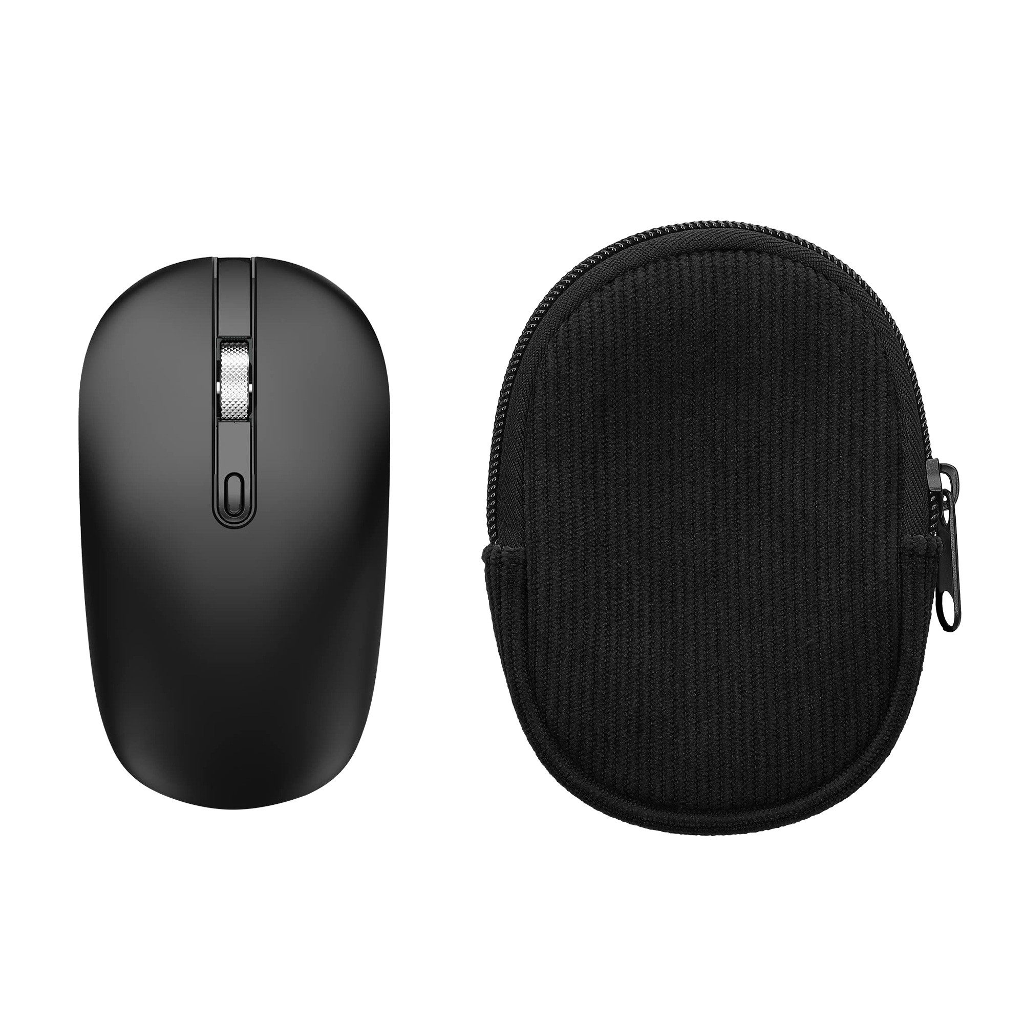 kwmobile Schutz-Set Maus Tasche für HP Z3700 / Anmck M1P / AE WISH ANEWISH / cimetech, Case für Bluetooth Maus aus robustem Cord und Neopren Stoff