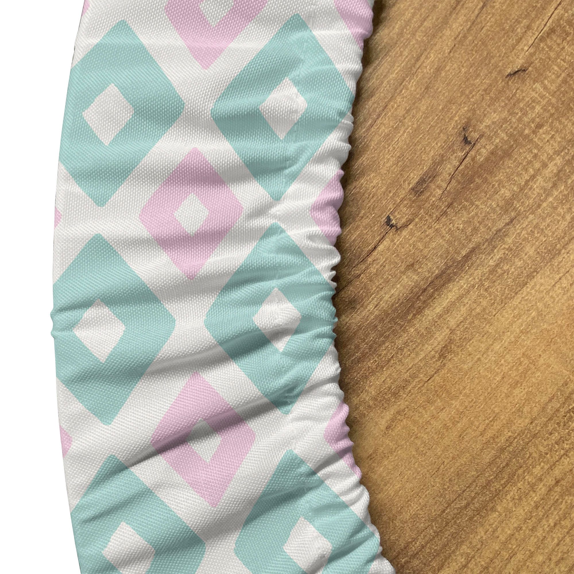 Abakuhaus Tischdecke Rundum-elastische Stofftischdecke, Abstrakt Weich tonte Diamant-Formen