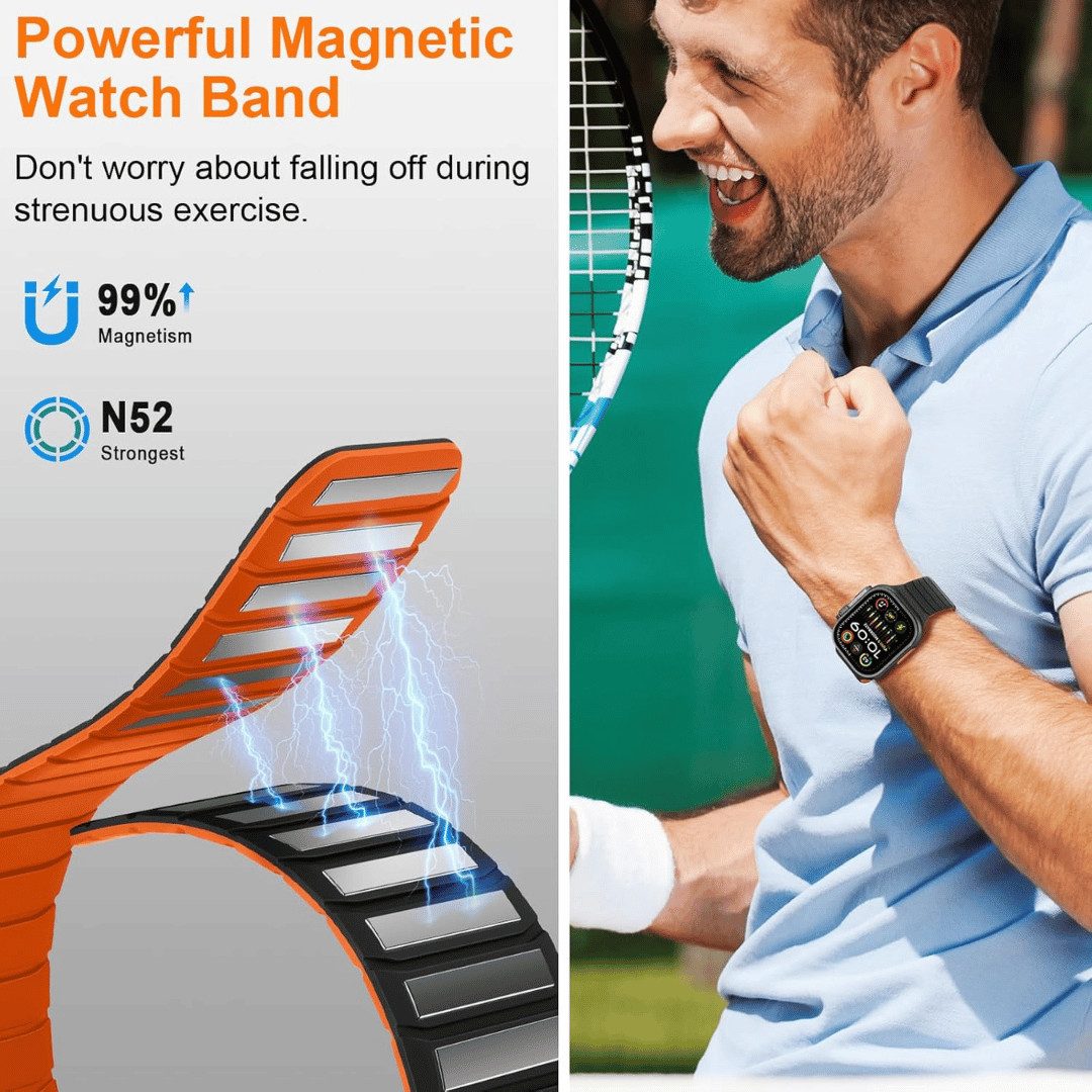 SmartUP Smartwatch-Armband für Apple Watch 11 10 9 8 7 6 5 4 3 SE Ultra Sil günstig online kaufen