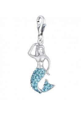 Nenalina Charm-Einhänger Meerjungfrau Kristalle 925 Silber