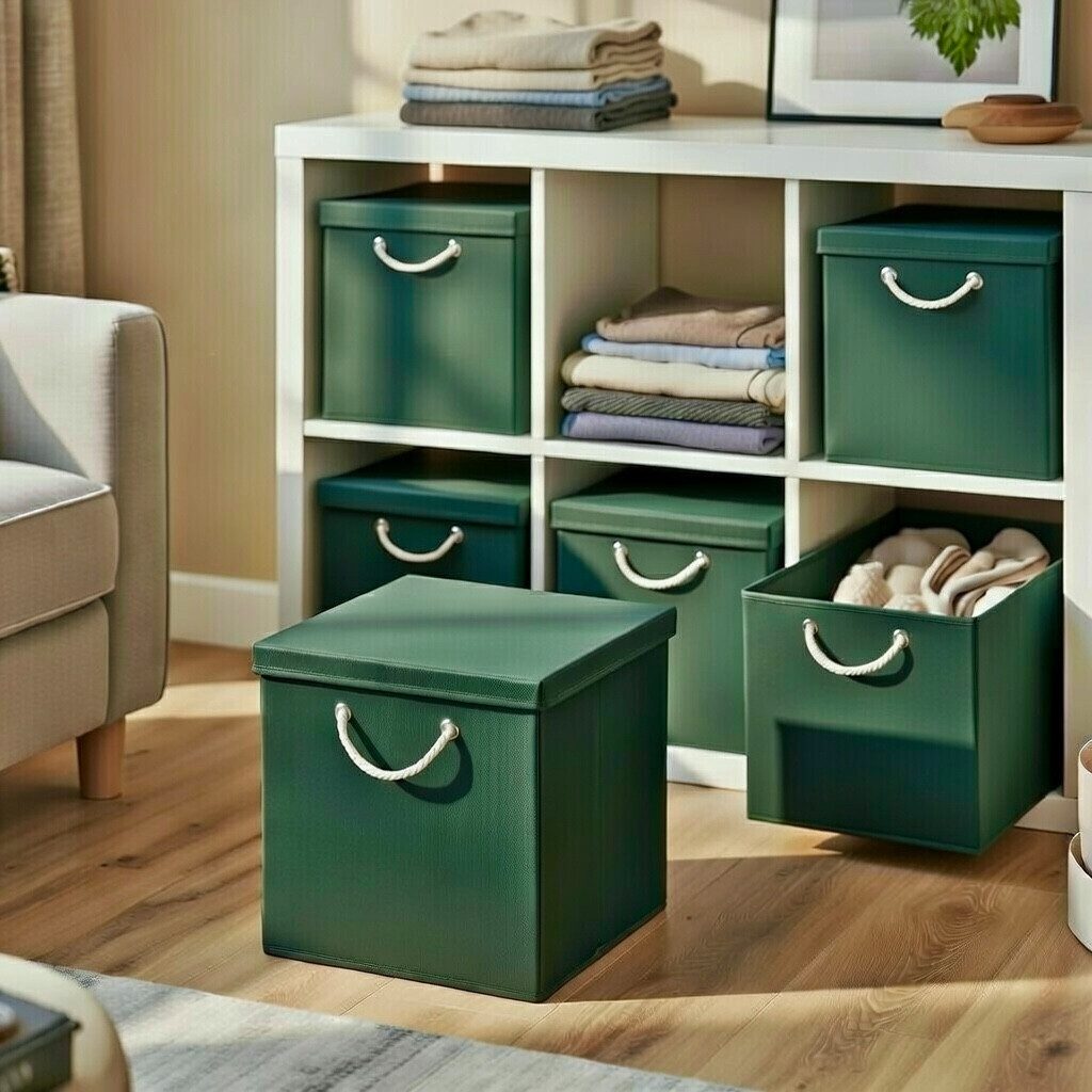 StickandShine Faltbox 2 Stück 30x30 cm perfekt für KALLAX – 19 trendige Farben zur Auswahl