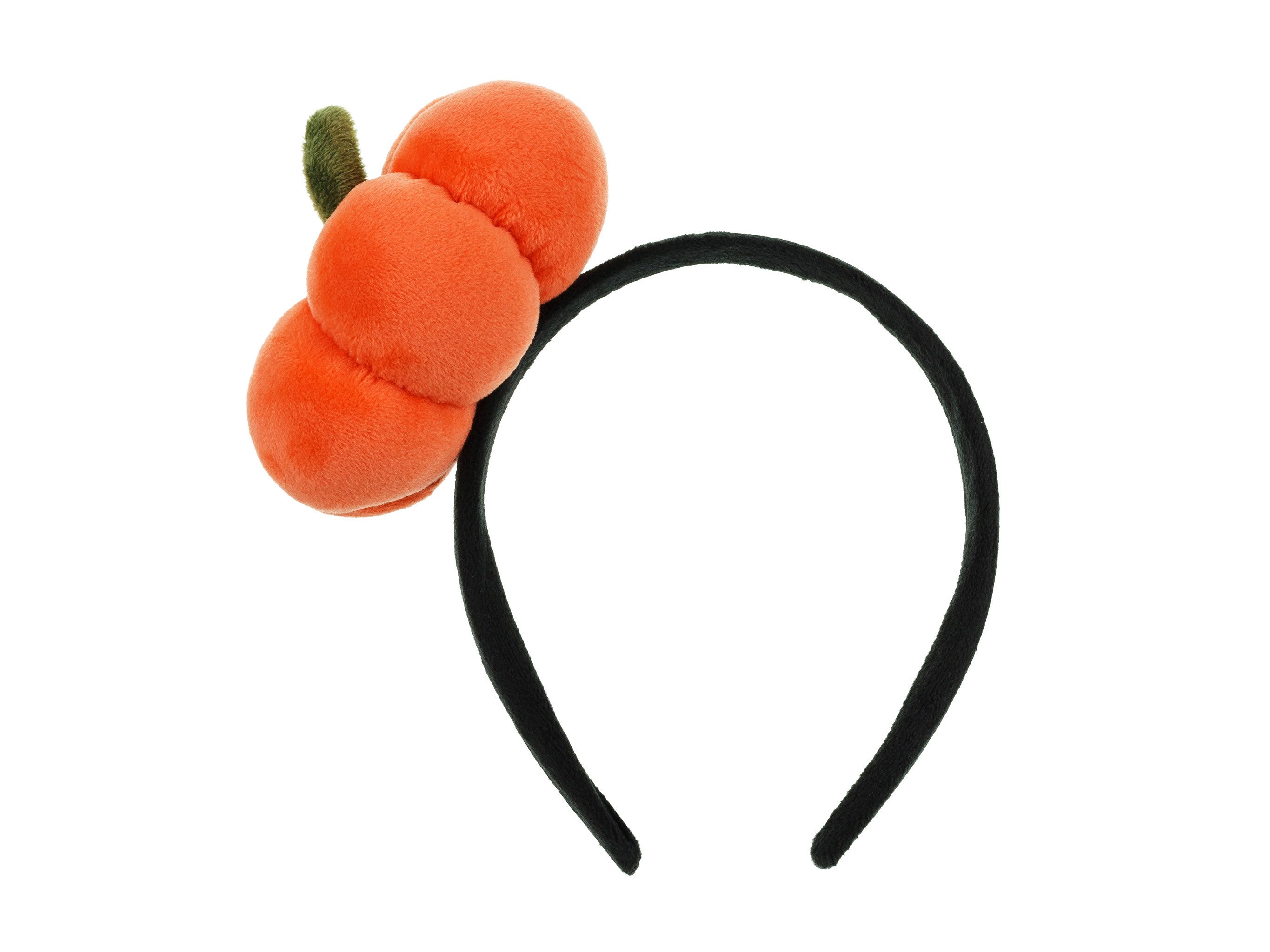 partydeco Haarreif, Haarreif Kürbis 17x16,5cm 1 Stück Schwarz Orange