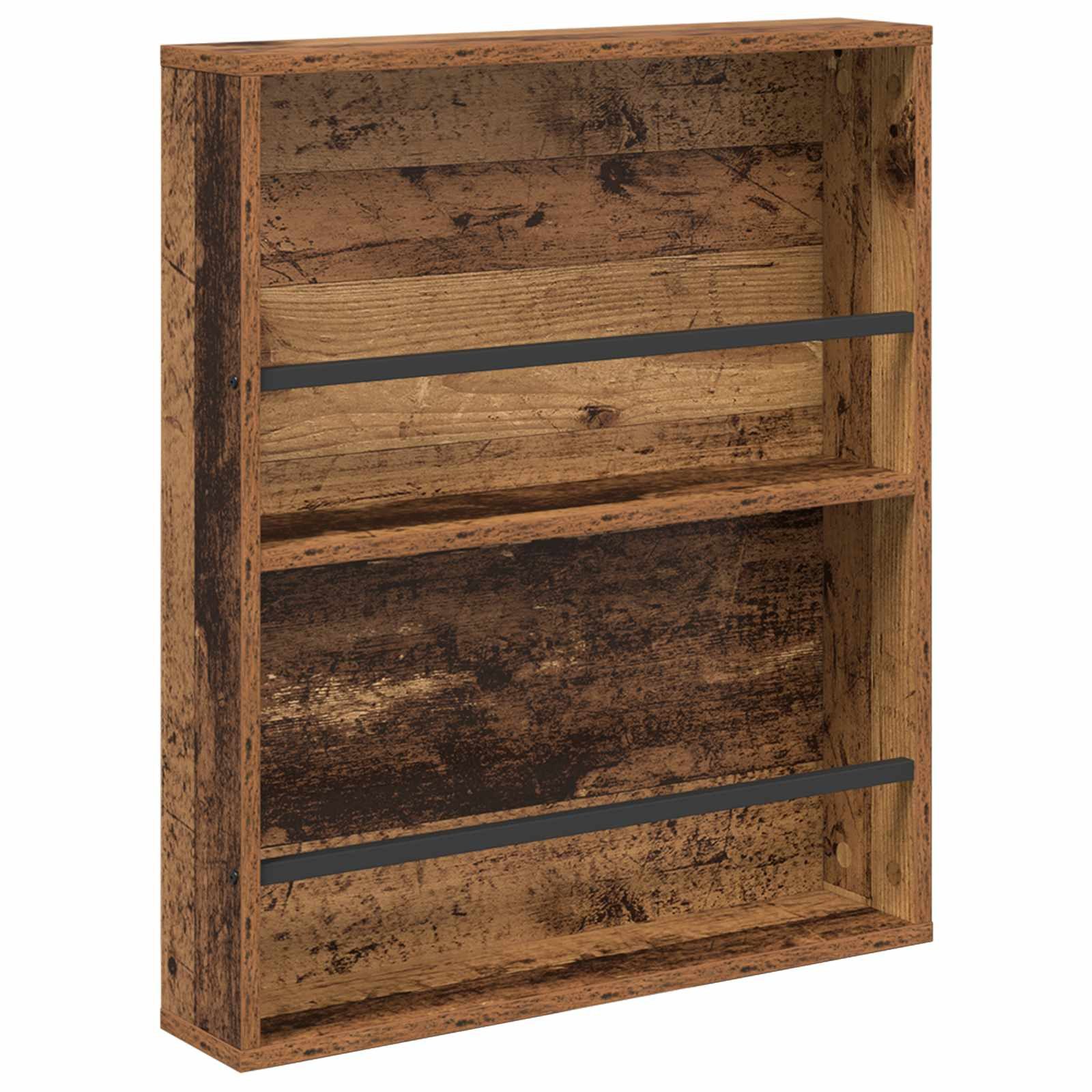 vidaXL Zeitungsständer Magazinregal mit Regal Altholz 60 x 12 x 70 cm Holzwerkstoff (1 St)
