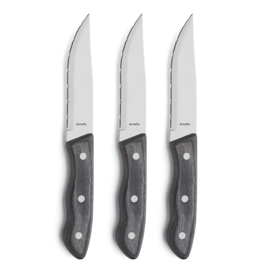 Amefa Steakmesser HERCULE (3 Stück), spülmaschinenfest, optimale Schärfe