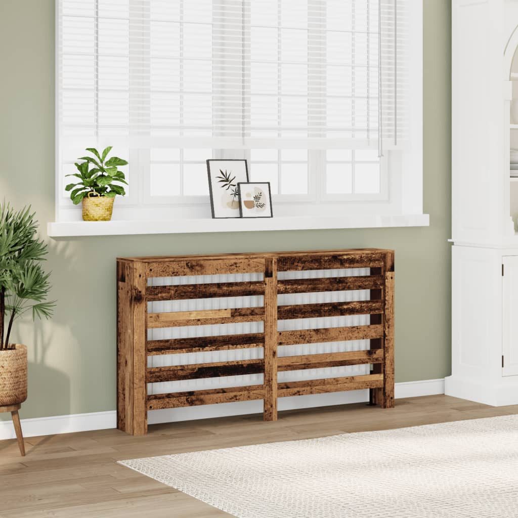 vidaXL Heizungsverkleidung, Heizkörperverkleidung Altholz-Optik 149x20x82 cm Holzwerkstoff