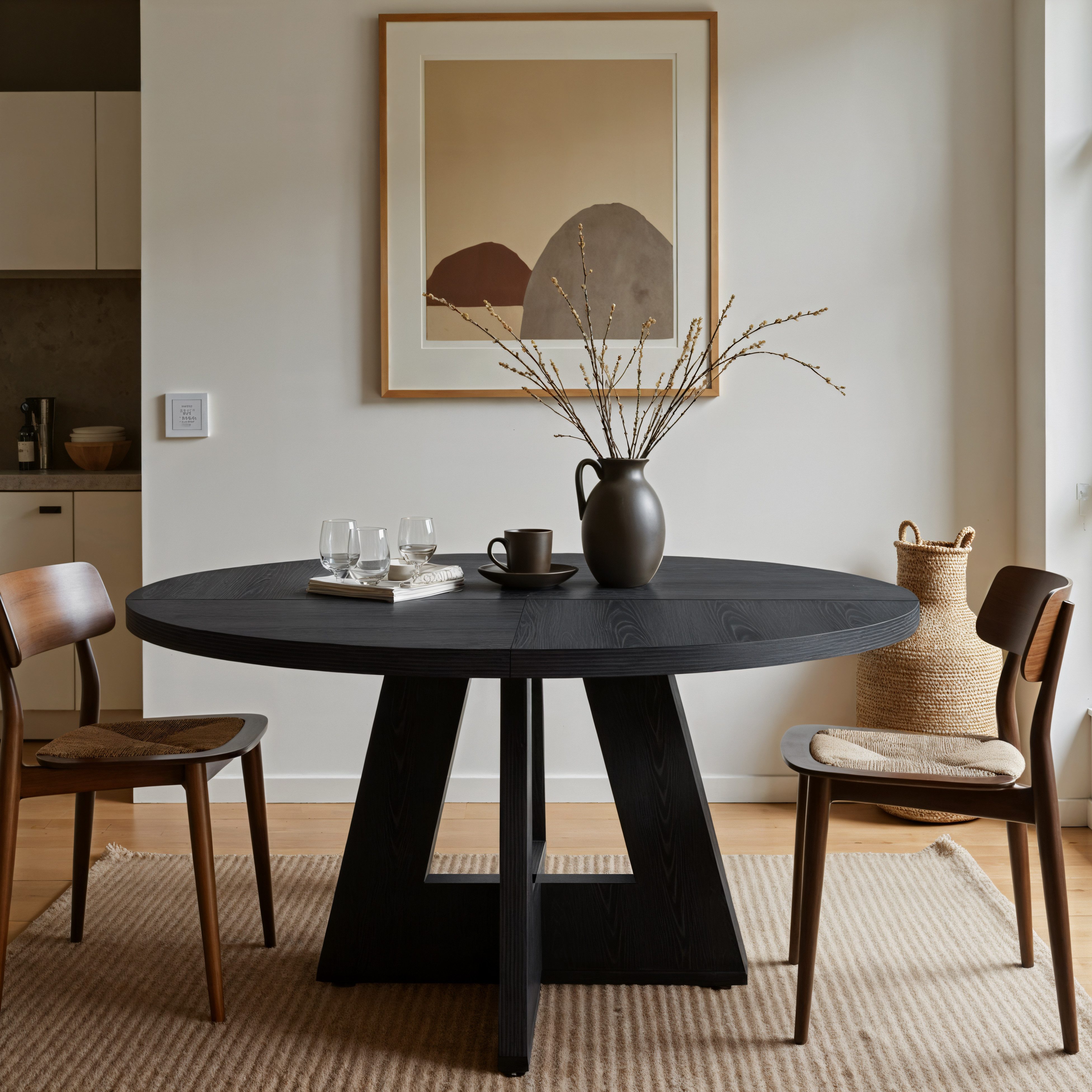 Tribesigns Esstisch Runder Esstisch, Küchentisch für Esszimmer Wohnzimmer, günstig online kaufen