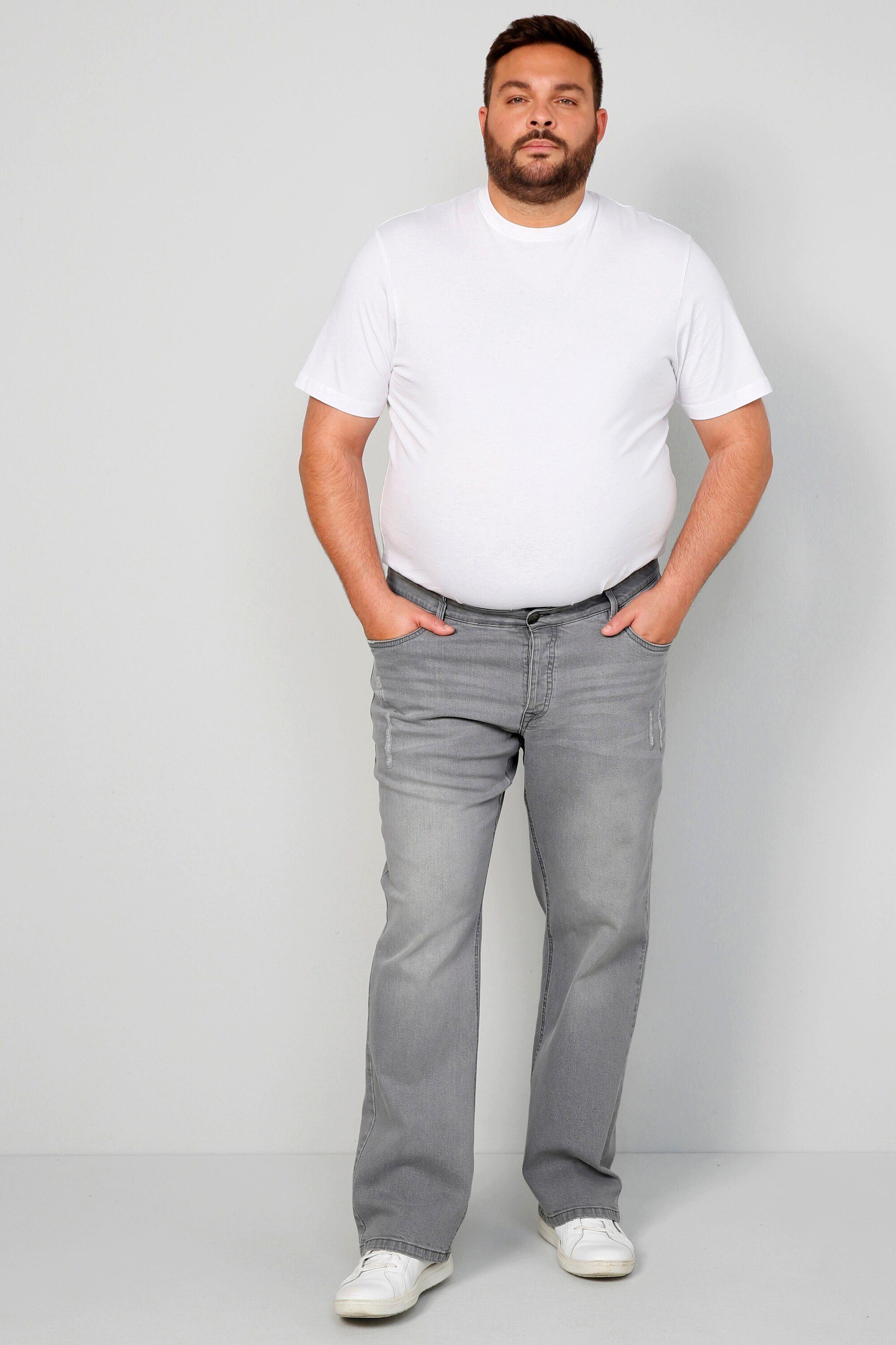 Men Plus 5-Pocket-Jeans Jeans Spezialschnitt mittelgrau