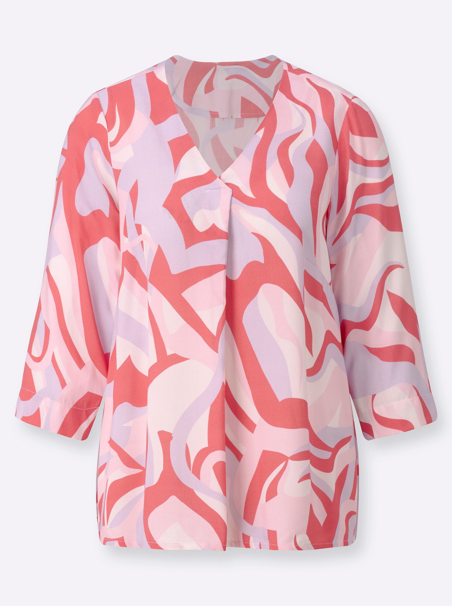 Klassische Bluse Schlupfbluse 3/4-Arm
