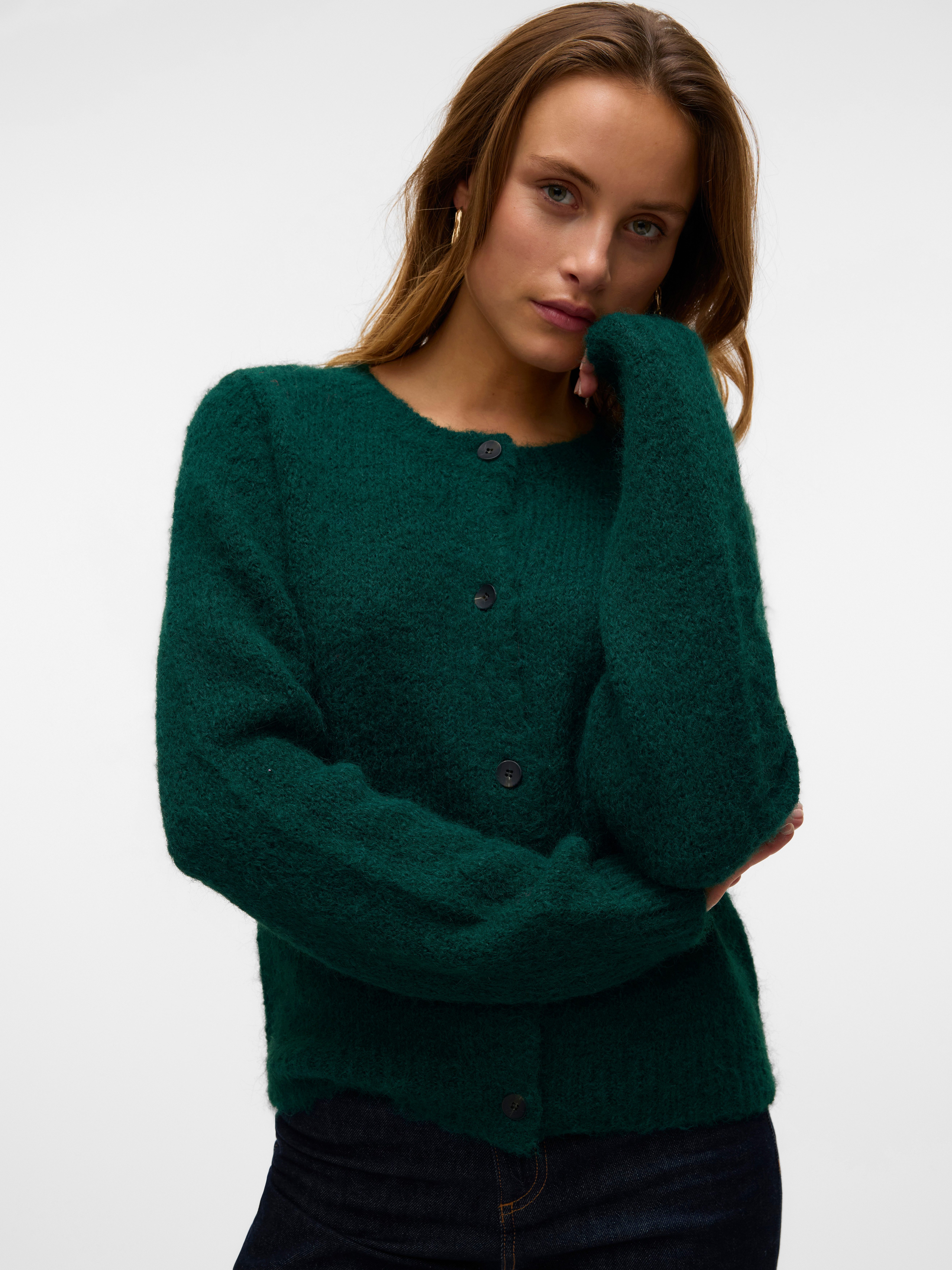 Vero Moda Strickjacke VMNOVAH LS O-NECK BUTTON CARDI GA NOOS günstig online kaufen