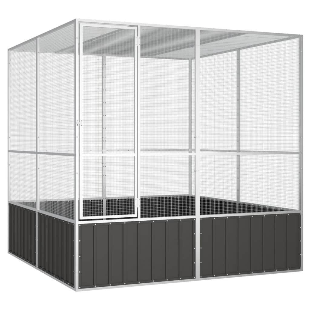 vidaXL Vogelkäfig, Vogelkäfig Anthrazit 213,5x217,5x211,5 cm günstig online kaufen