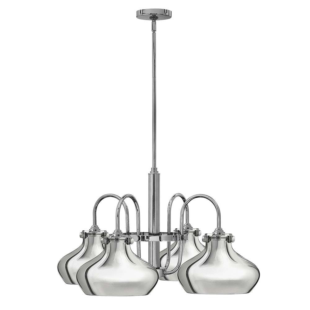 Elstead LIGHTING Kronleuchter, Leuchtmittel nicht inklusive, Kronleuchter Deckenlampe Pendelleuchte Chrom D 71,1cm 4 Flammig