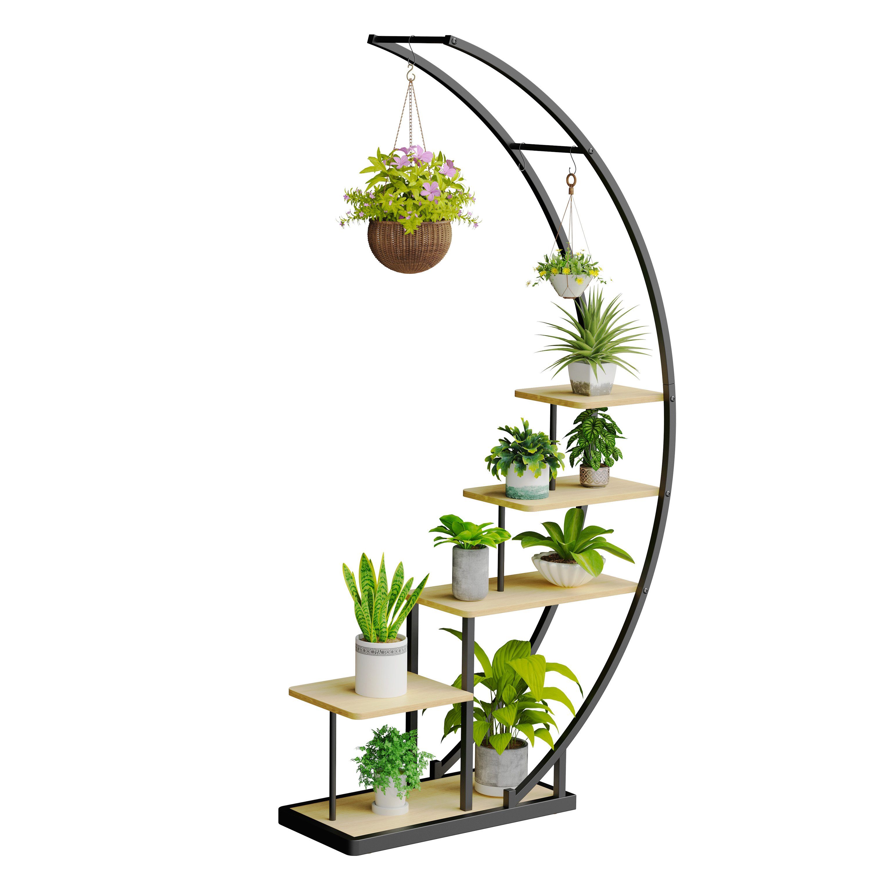 Ribelli Pflanzentreppe Pflanzenständer, schwarz / braun (1 St), Blumenständ günstig online kaufen