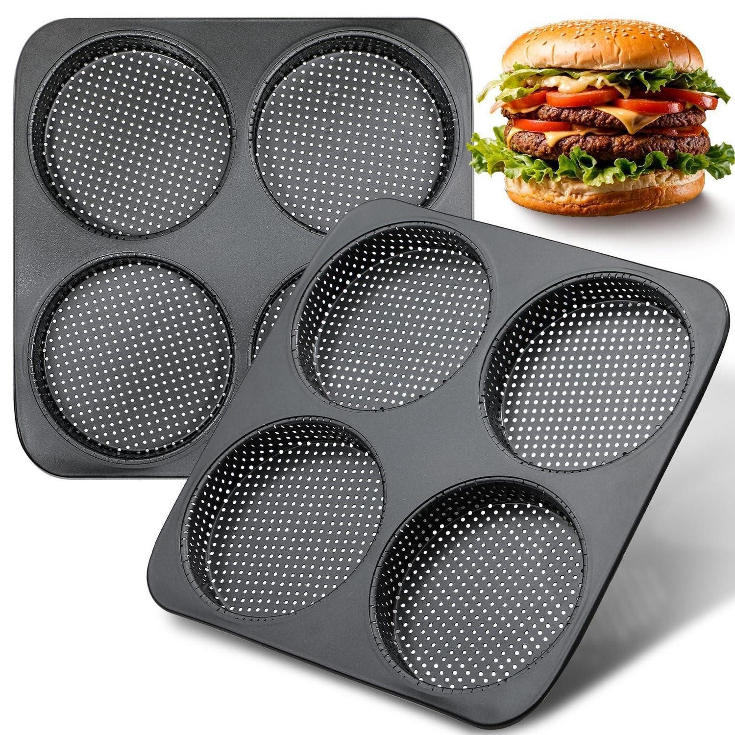 LuxusKollektion Backform Backform Burger Brötchen Quadratisch 12cm