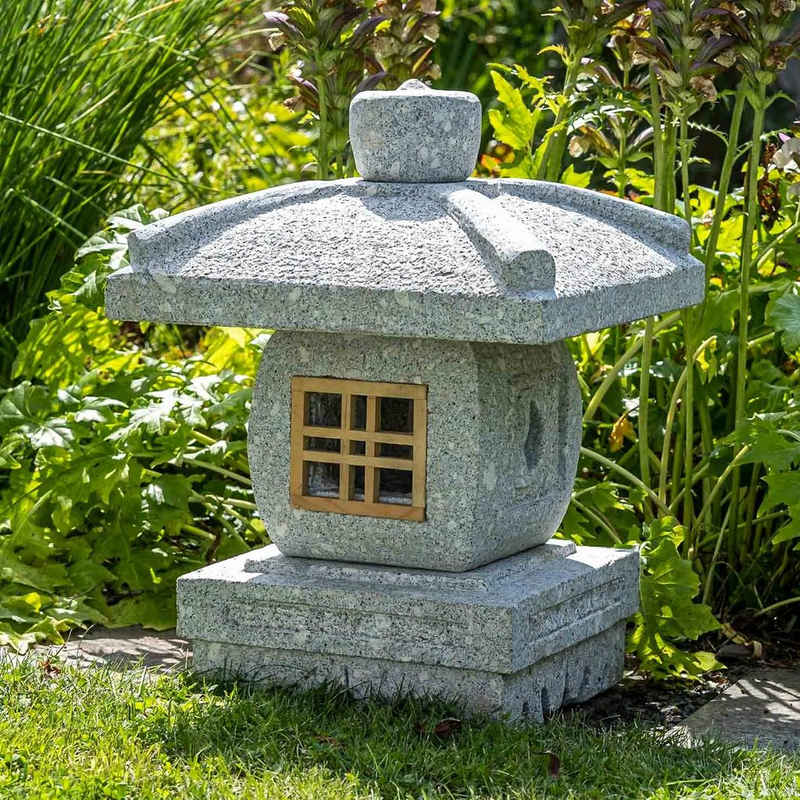 IDYL Gartenfigur Granit Tenka Chaya, Granit – ein Naturprodukt – sehr robust – witterungsbeständig gegen Frost, Regen und UV-Strahlung