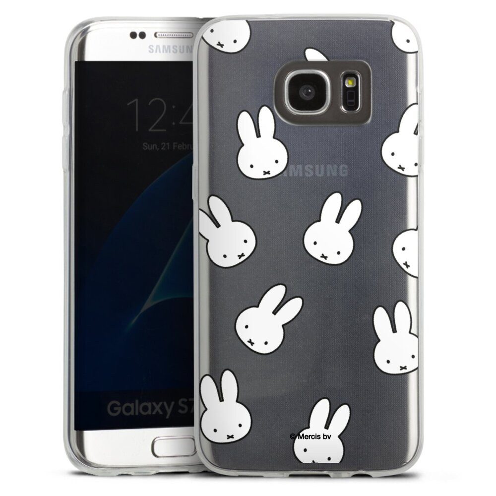 DeinDesign Handyhülle Miffy Muster transparent Miffy Pattern Transparent, Samsung Galaxy S7 Edge Slim Case Silikon Hülle Ultra Dünn Schutzhülle