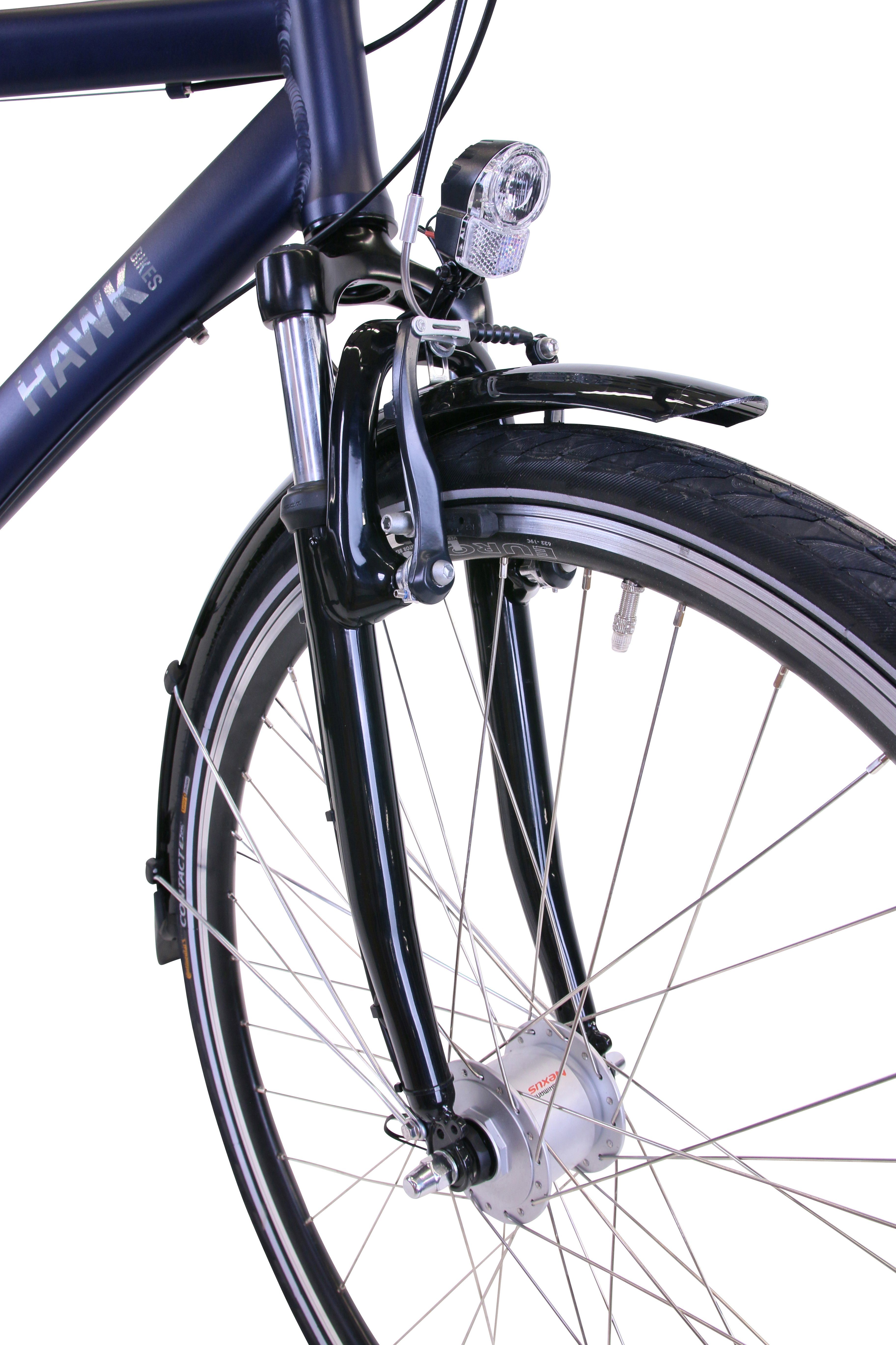 Citytrek 7 Nexus Gent Plus Blue, HAWK Ocean Shimano Gang HAWK Deluxe Bikes Cityrad Schaltwerk