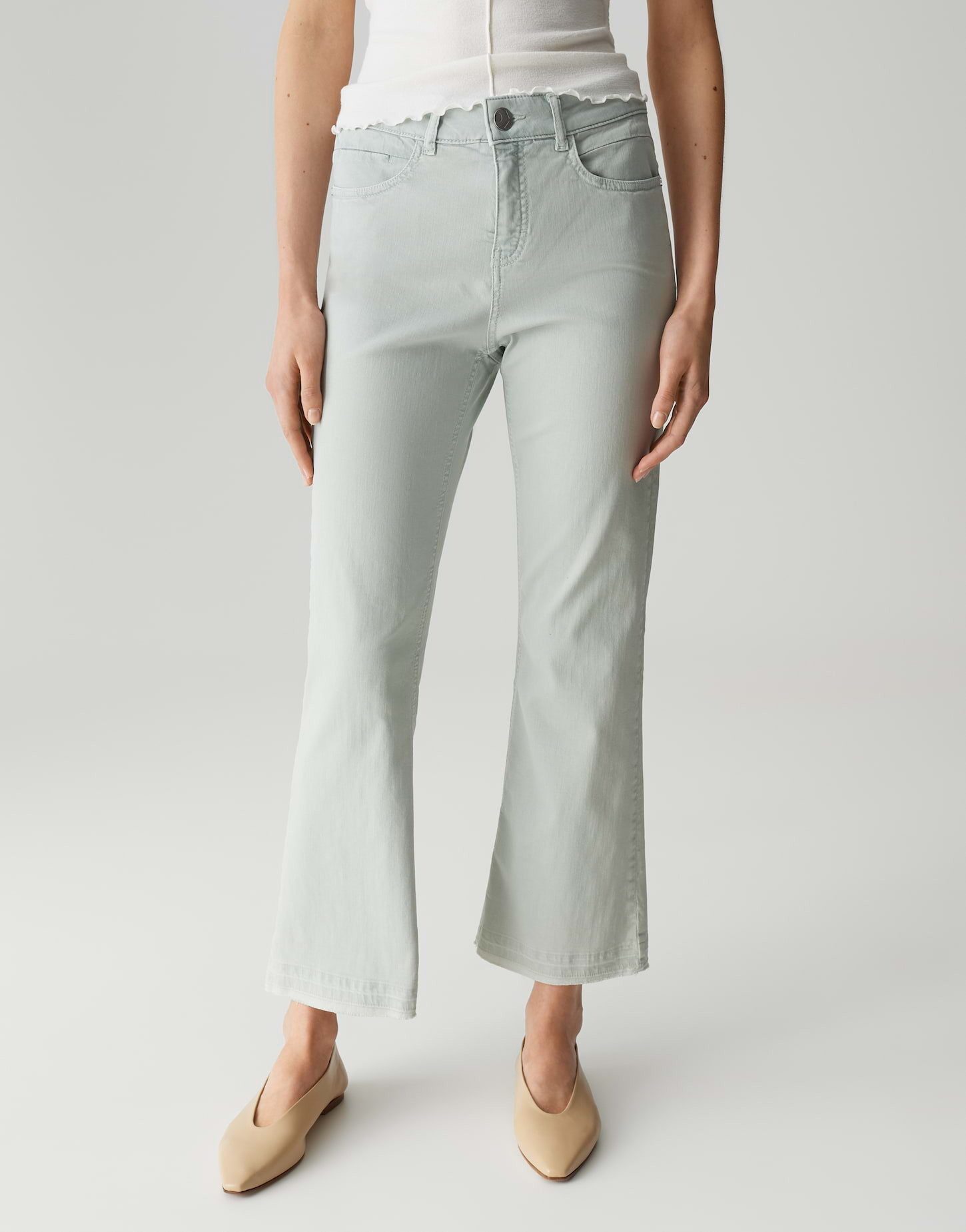 OPUS PANTS Bootcut-Jeans MELLY BRIGHT Mid Rise aus stretchigem Tencel Mix