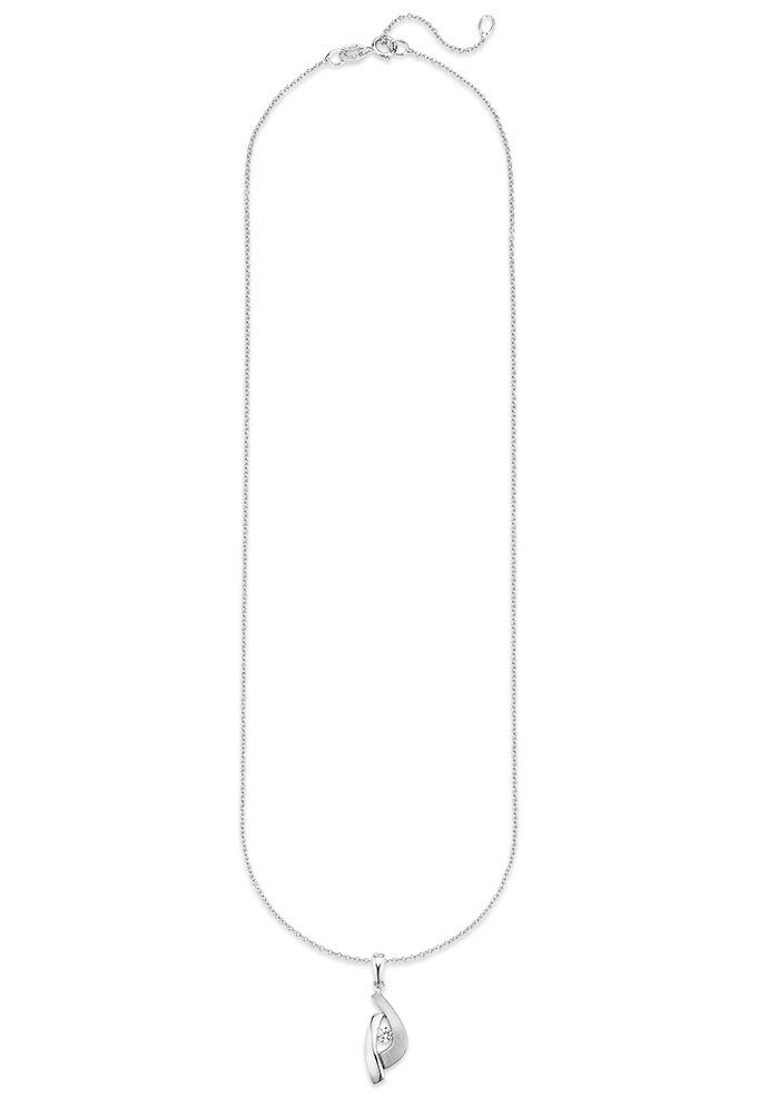 Bruno Banani Kette mit Anhänger Schmuck Geschenk Silber 925 Halsschmuck Halskette Ankerkette, mit Zirkonia (synth) – Bild 2 von 2