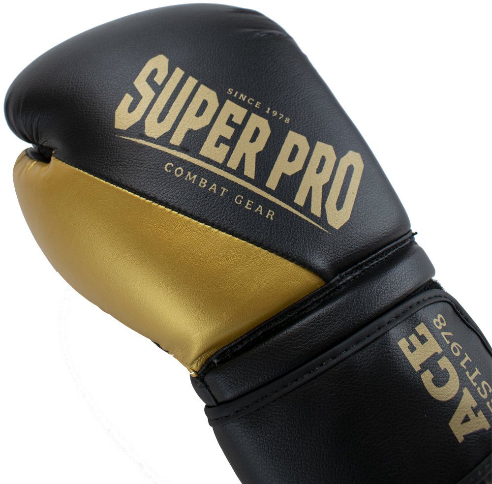 Super goldfarben/schwarz Ace Pro Boxhandschuhe