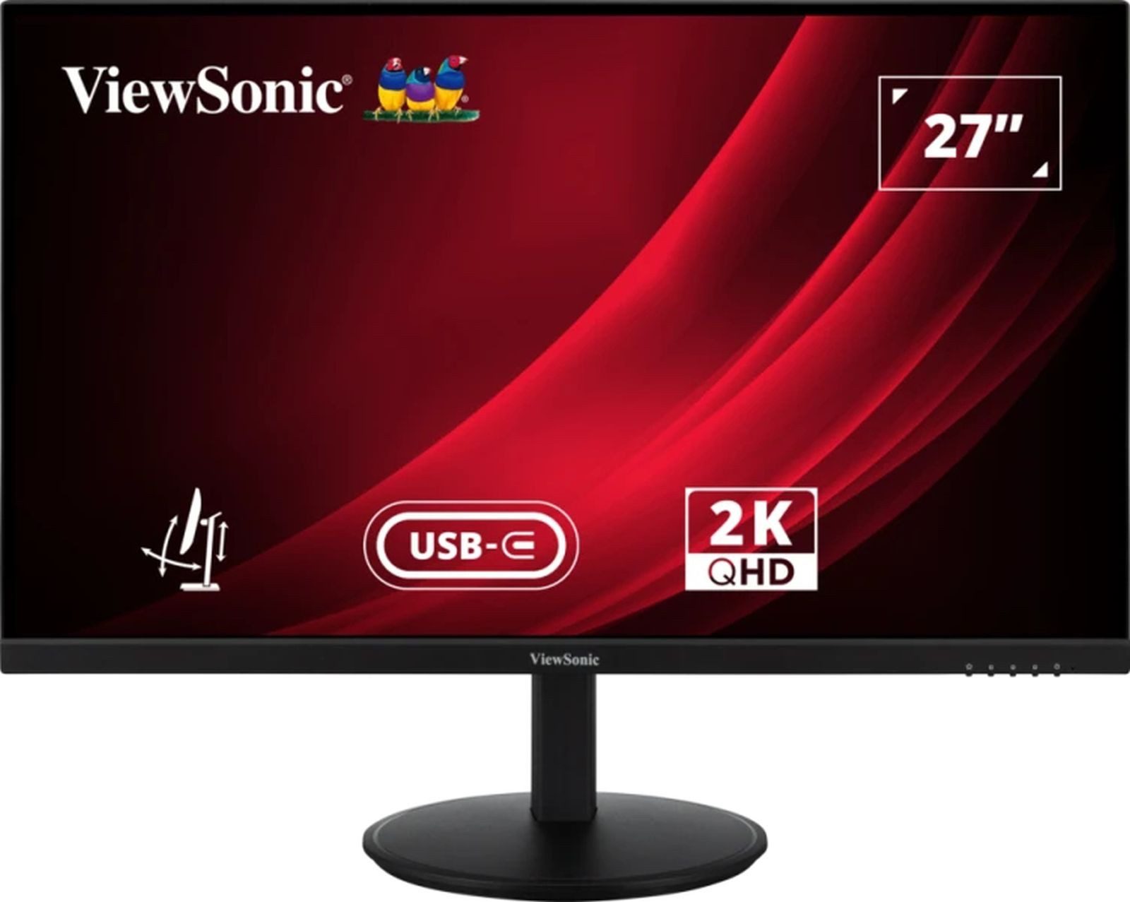 Viewsonic 68,6cm VG2709-2K-MHDU-2 16:9 HDMI/USBC 100Hz QHD TFT-Monitor (2560 x 1440 px, Quad HD, 4 ms Reaktionszeit, 100 Hz, IPS, Lautsprecher, HDR, Kopfhörerbuchse, Pivot, Höhenverstellbar)