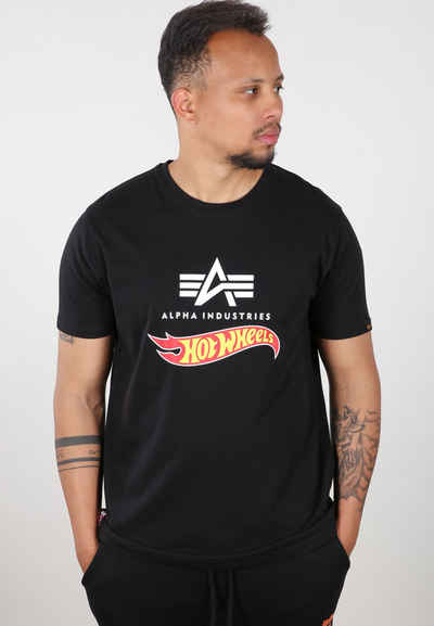 Alpha Industries Longsleeve ALPHA INDUSTRIES Men - T-Shirts Hot Wheels Flag T