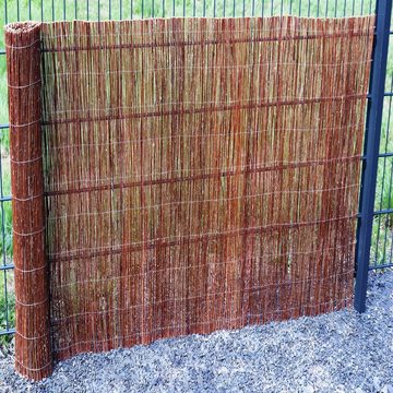 Aquagart Holzzaun Aquagart Weidenmatte 10m x 80 cm I Sichtschutzmatte aus Weiden