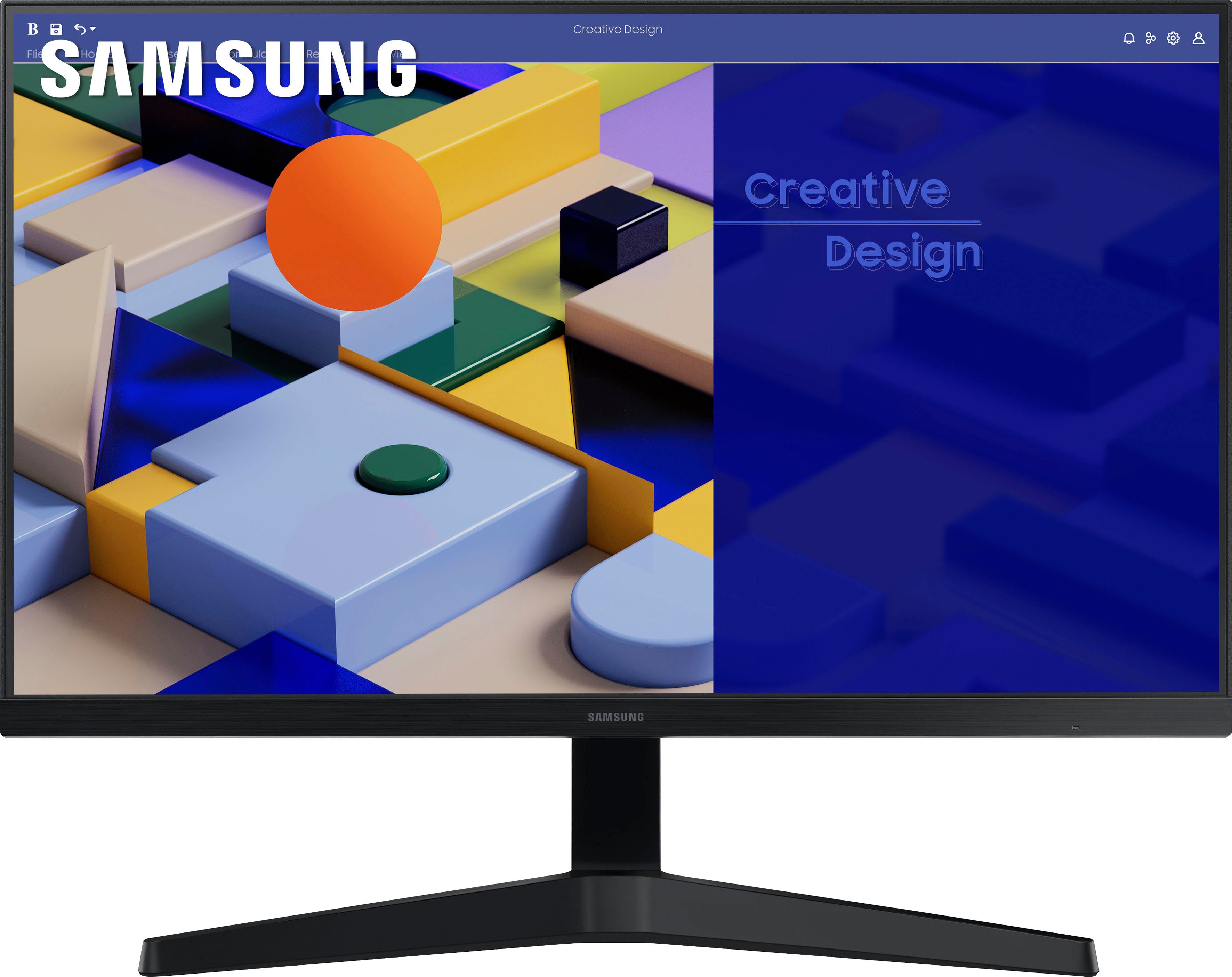 Samsung S24C314EAU LED-Monitor (60,4 cm/24 px, 1080 ", Full IPS) 1920 x HD, 5 Reaktionszeit, 75 Hz, ms