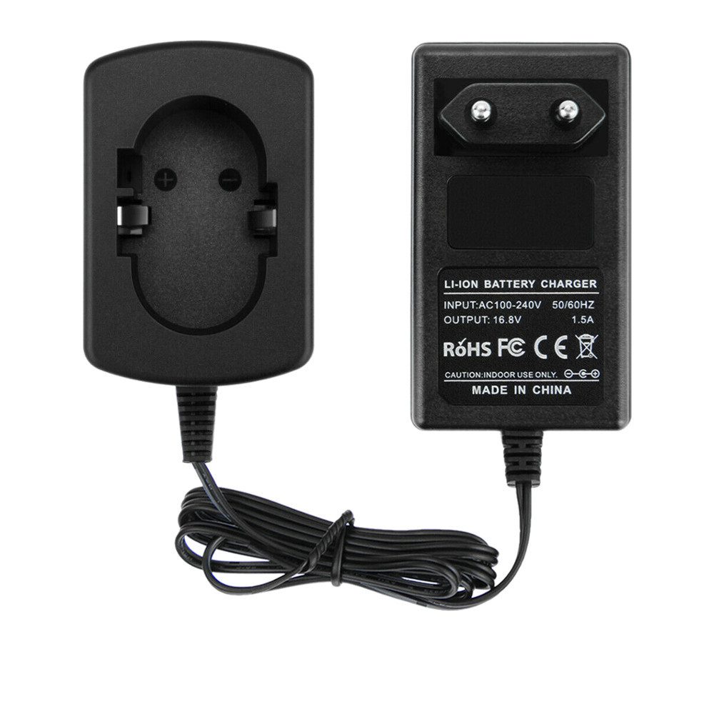 Trade-Shop Ladegerät 16,8V 1,5A passend für Hitachi DV14DVKS WH14DA WH14DAF2 Netzteil (Geeignet für Li-Ion Akkus mit 14,4V / LED-Anzeige für den Ladezustand)