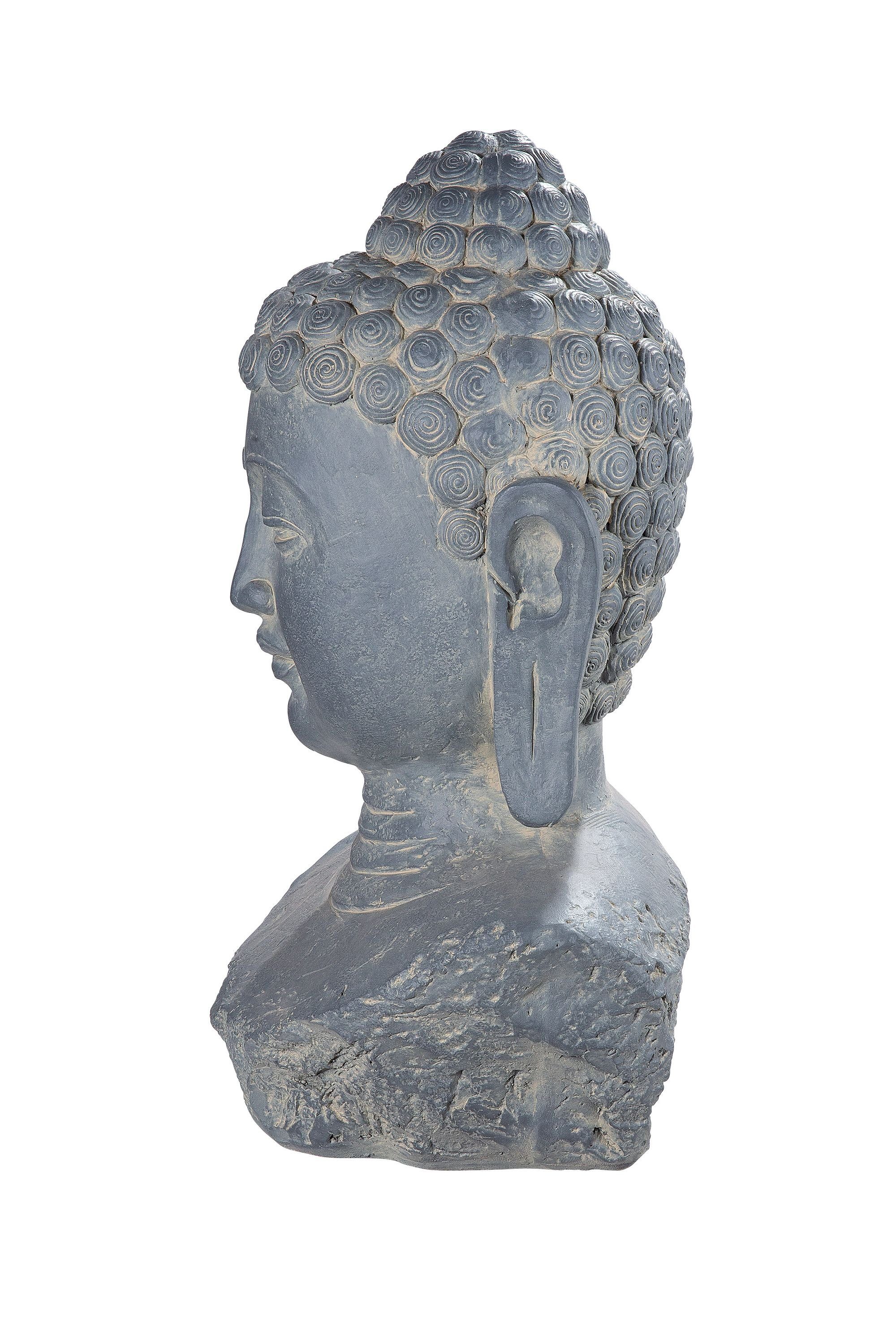 GILDE Dekofigur GILDE Skulptur Buddha B. 45cm H. - - Testa grau x 66cm