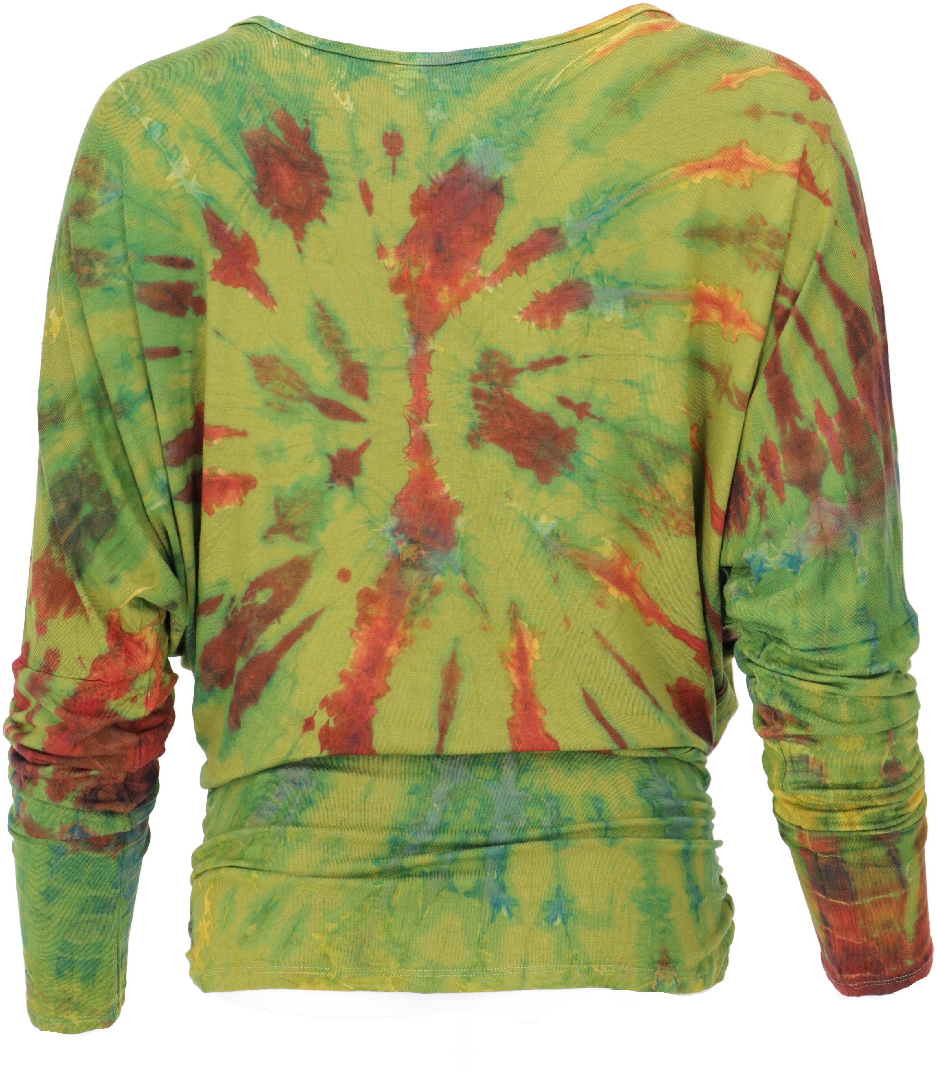 Guru-Shop Longsleeve Batik Hippie Shirt, Unikat Boho Langarmshirt.. alterna günstig online kaufen