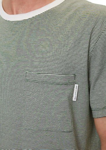 O'Polo im gestreift leichten Streifenmuster grün T-Shirt Marc DENIM