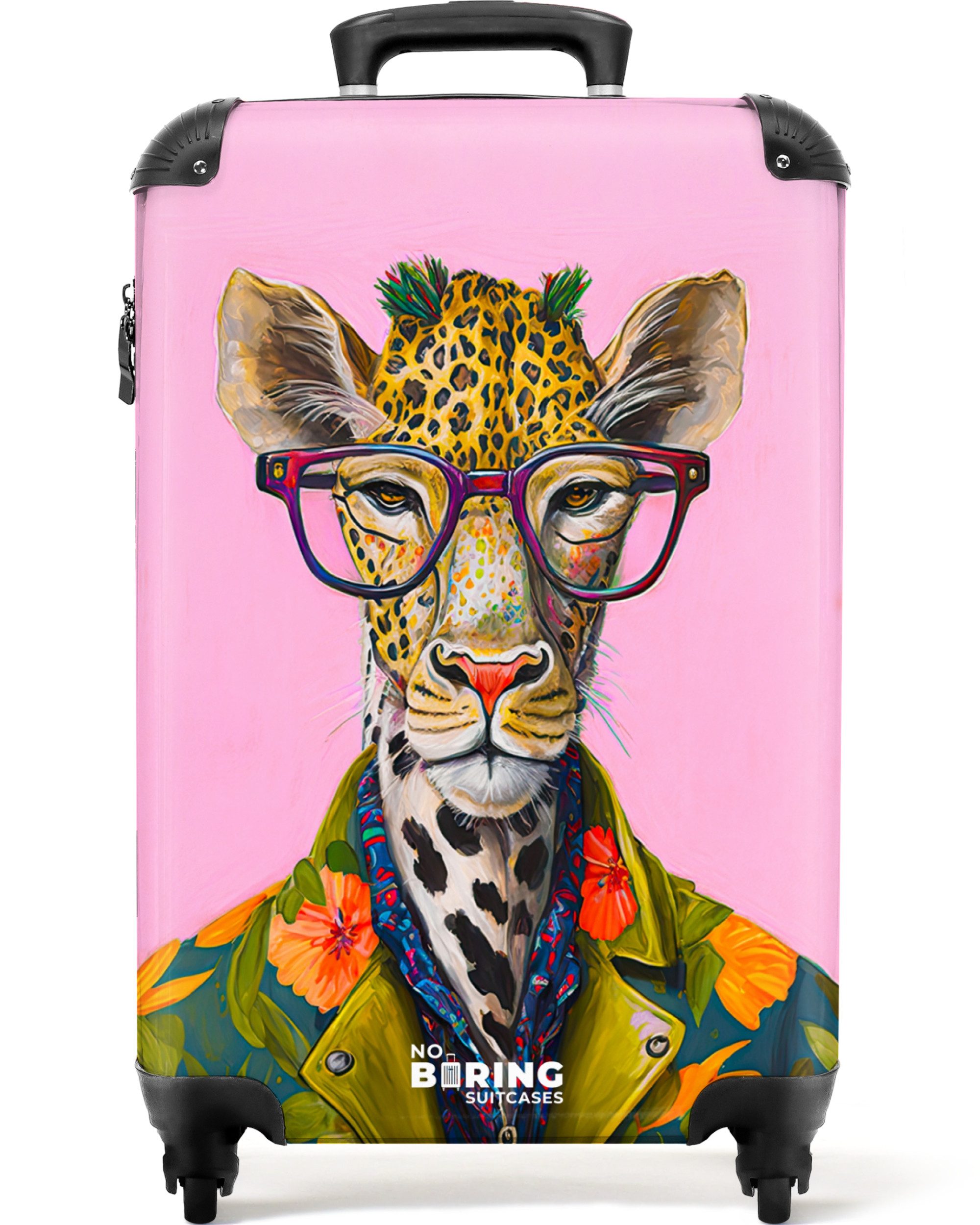 NoBoringSuitcases.com© Hartschalen-Trolley Tiere - Giraffe - günstig online kaufen