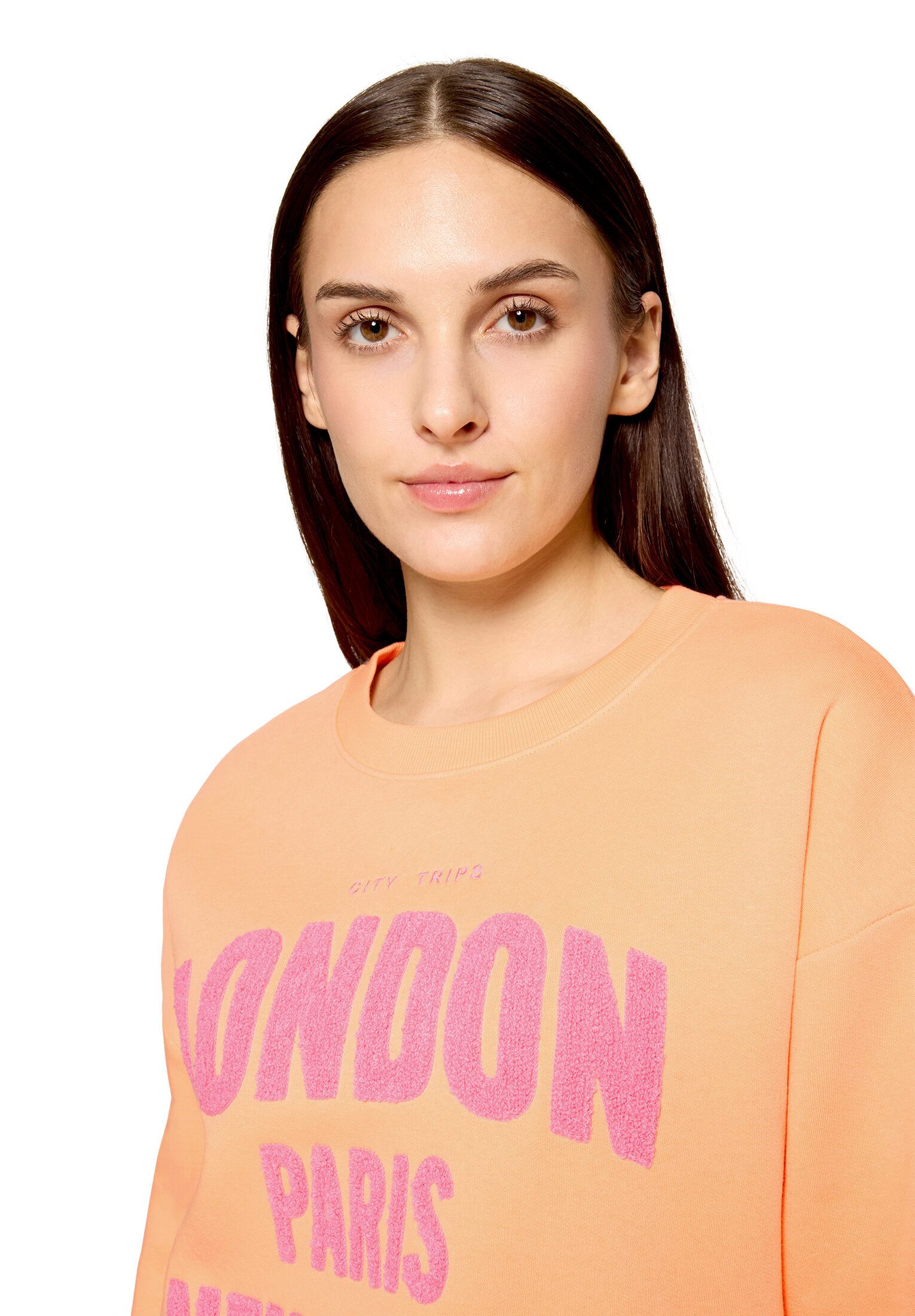 Cartoon Sweatshirt Damen mit Rippbündchen