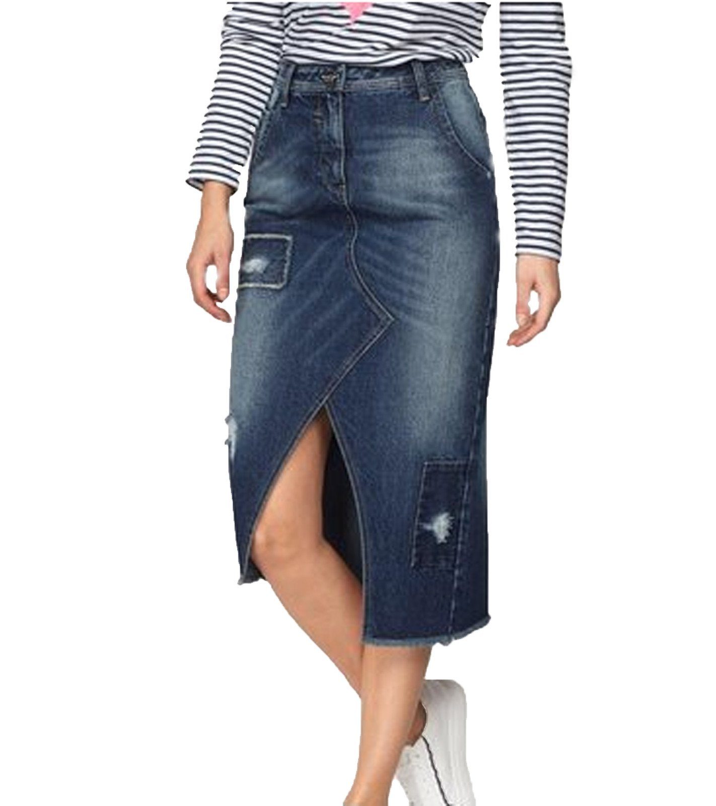 Jeansröcke Damen Kleidung Röcke Jeansröcke Denim & Co Jeans Rock 