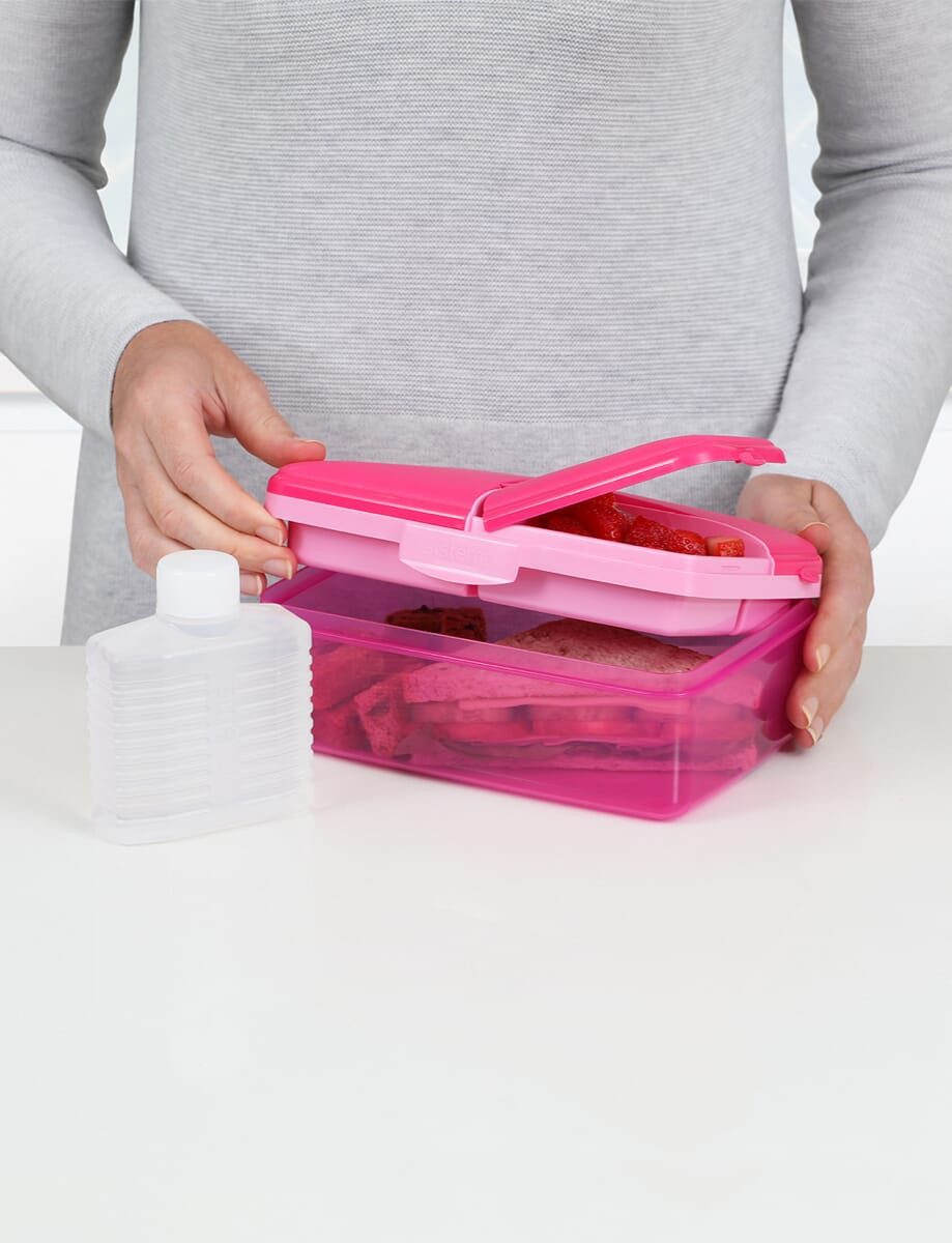 sistema Aufbewahrungsbox Sistema 1,5L Quaddie Lunchbox - Pink