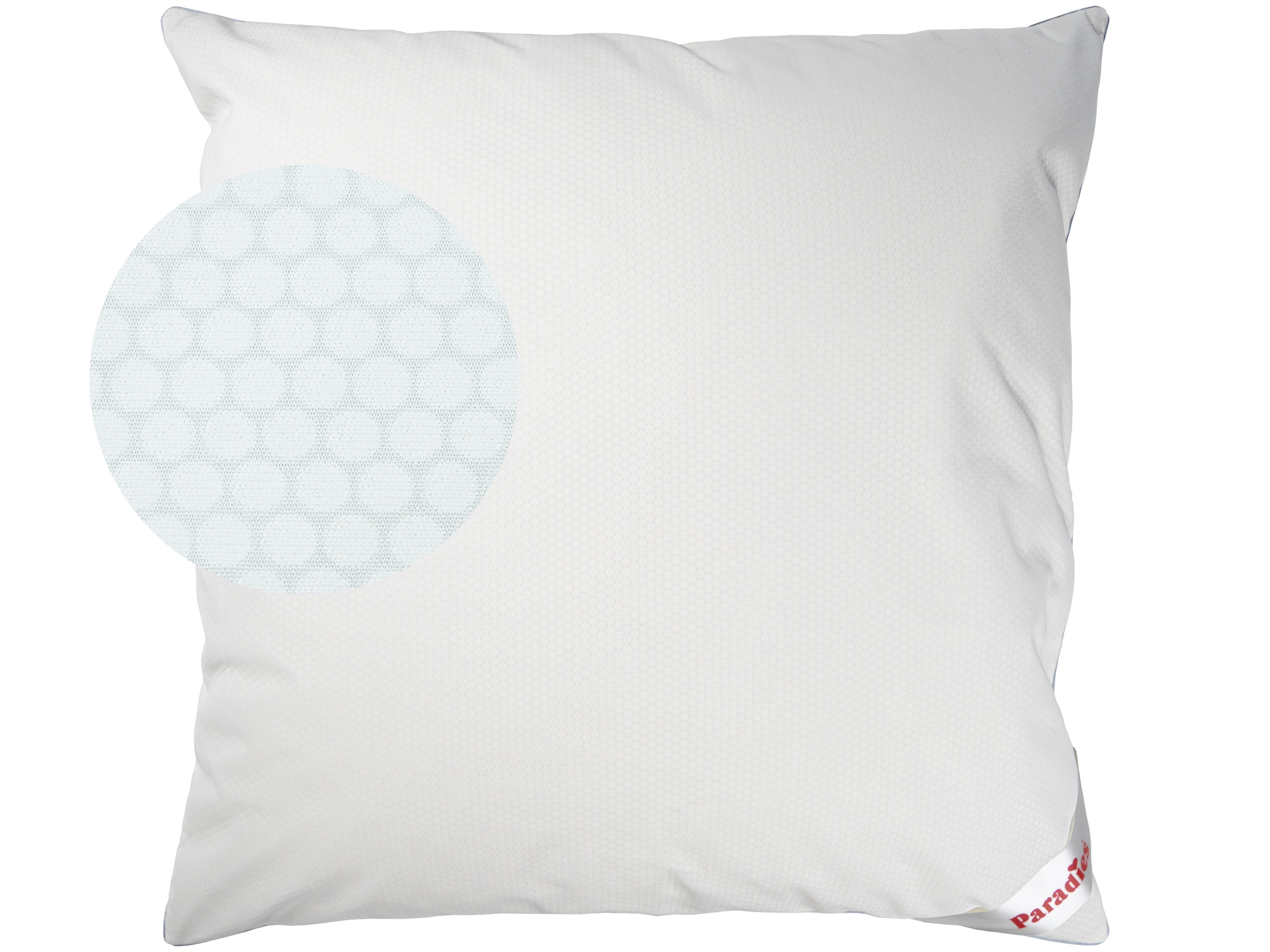 Paradies Kopfkissen Softy Cool Dream, Füllung: Polyester, Bezug: 52% Polyester, 48% Baumwolle mit Silikonbeschichtung mit paraffinhaltigen Mikrokapseln unterlegt mit 100% Baumwolle, Kühlkissen, kühlend & temperaturregulierend