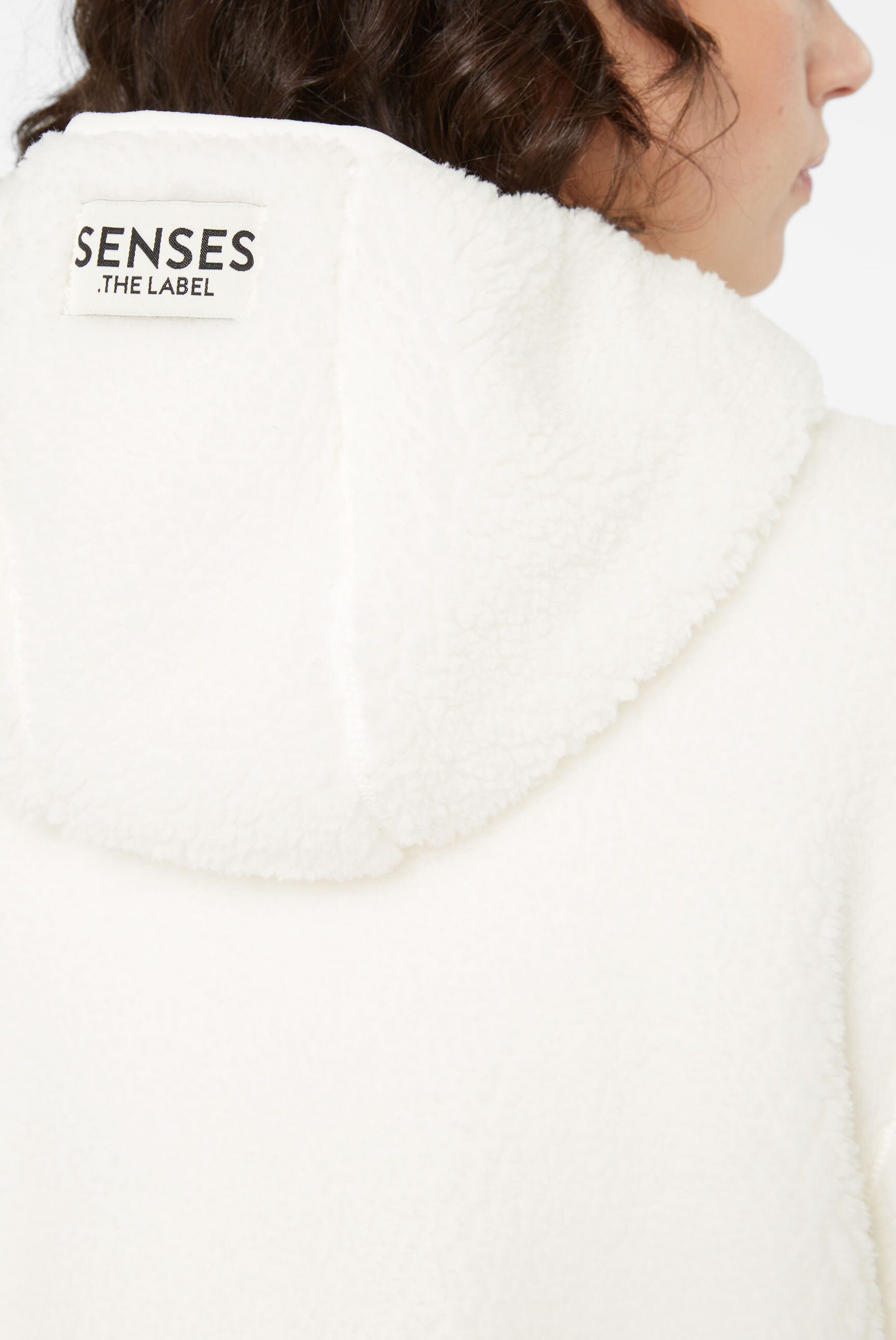 SENSES.THE LABEL Kapuzensweatjacke mit Zwei-Wege-Reißverschluss