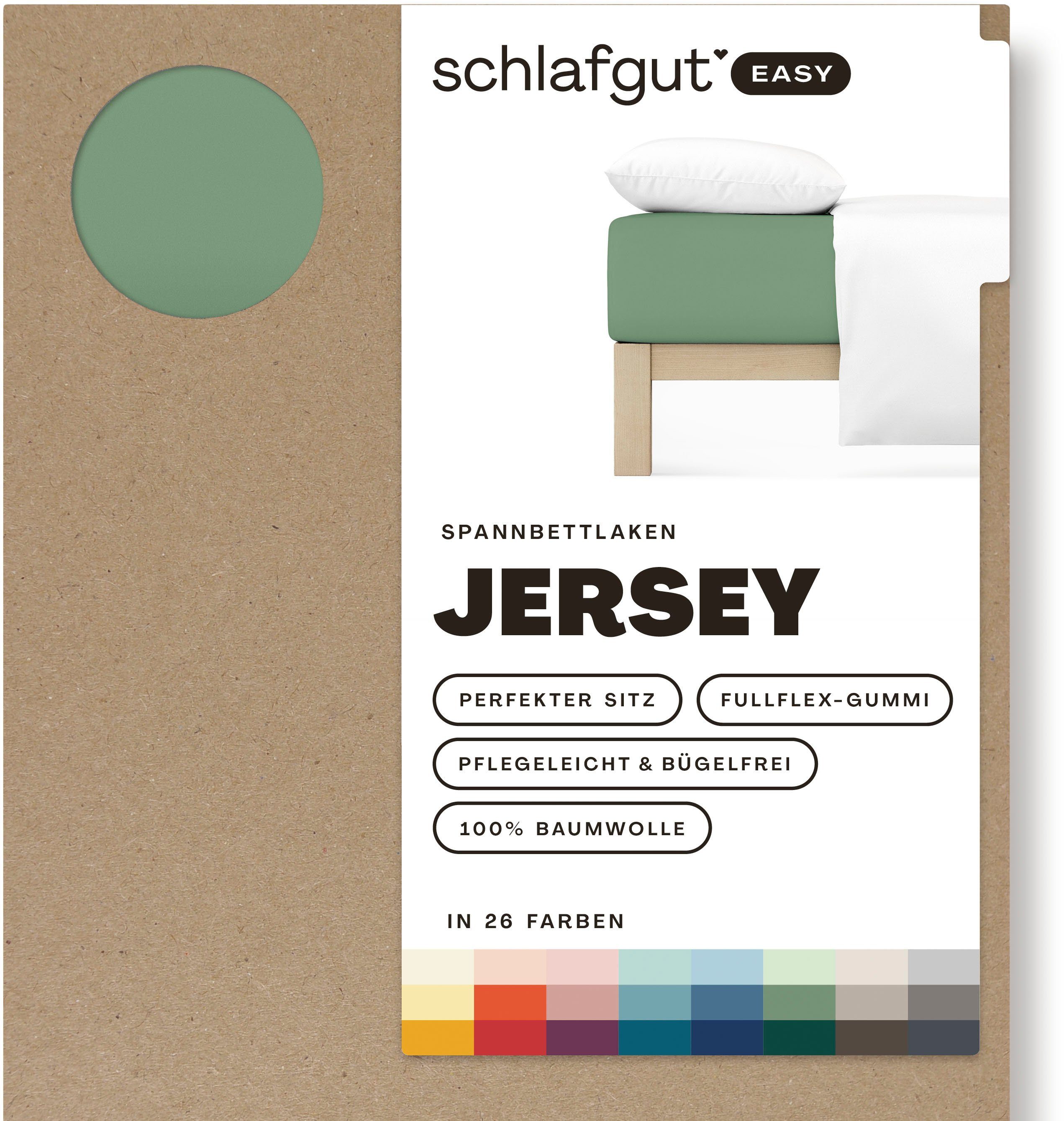 Schlafgut Spannbettlaken EASY aus 100% Baumwolle, günstig online kaufen