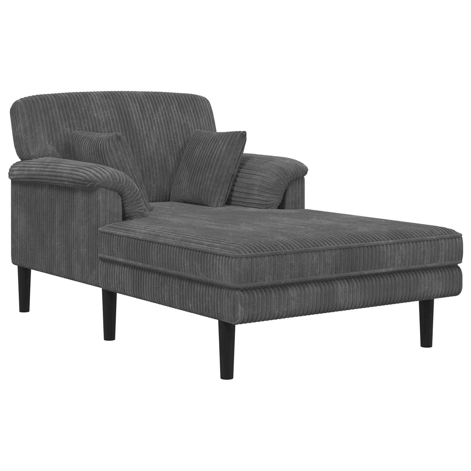 vidaXL Chaiselongue Chaiselongue Hellgrau Cordstoff, 1 Teile