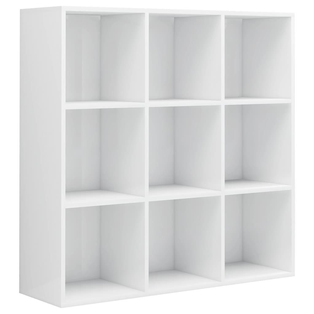 Bücherregal 98x30x98 Holzwerkstoff cm furnicato Hochglanz-Weiß