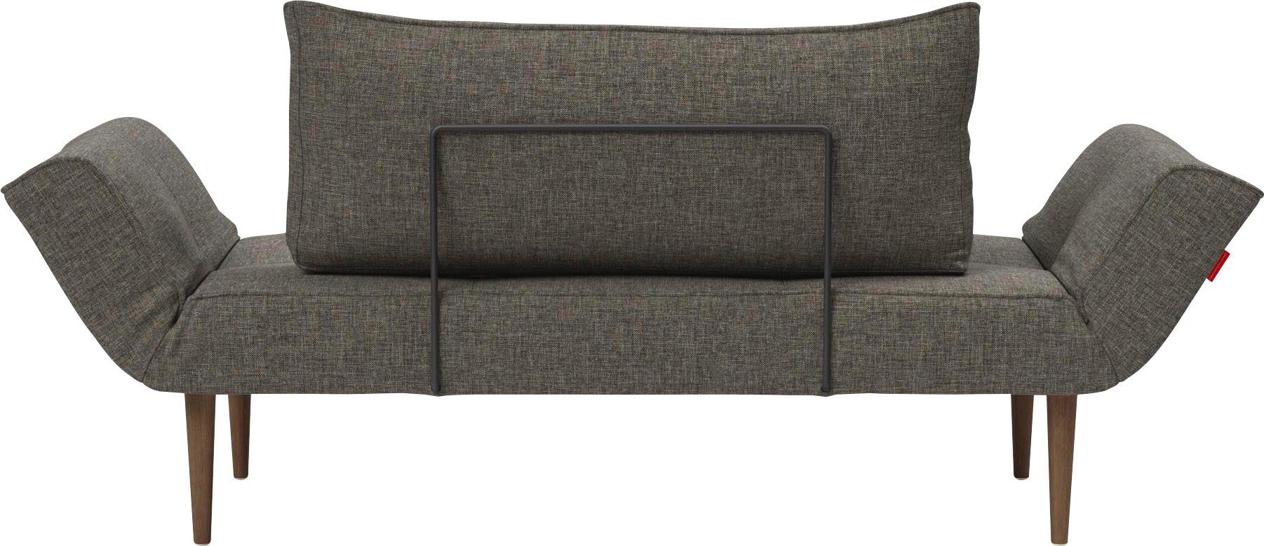 Scandinavian INNOVATION Design, Styletto | Zeal, ™ Beine, grey denim LIVING im Rückenkissen inklusive denim Schlafsofa grey