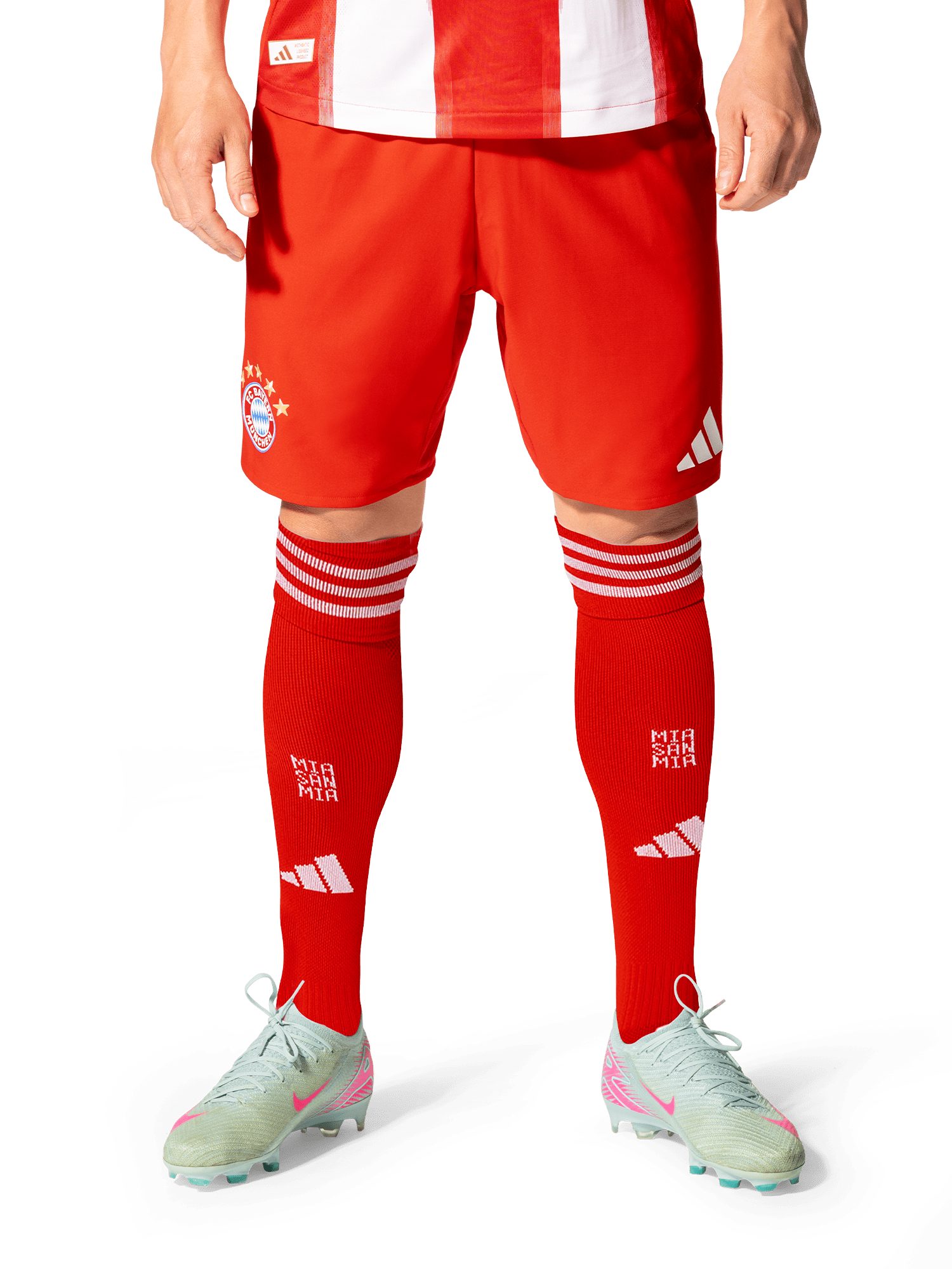 adidas Performance Shorts FC Bayern München, Authentic Short Home 25-26, Herren, Rot/Weiß