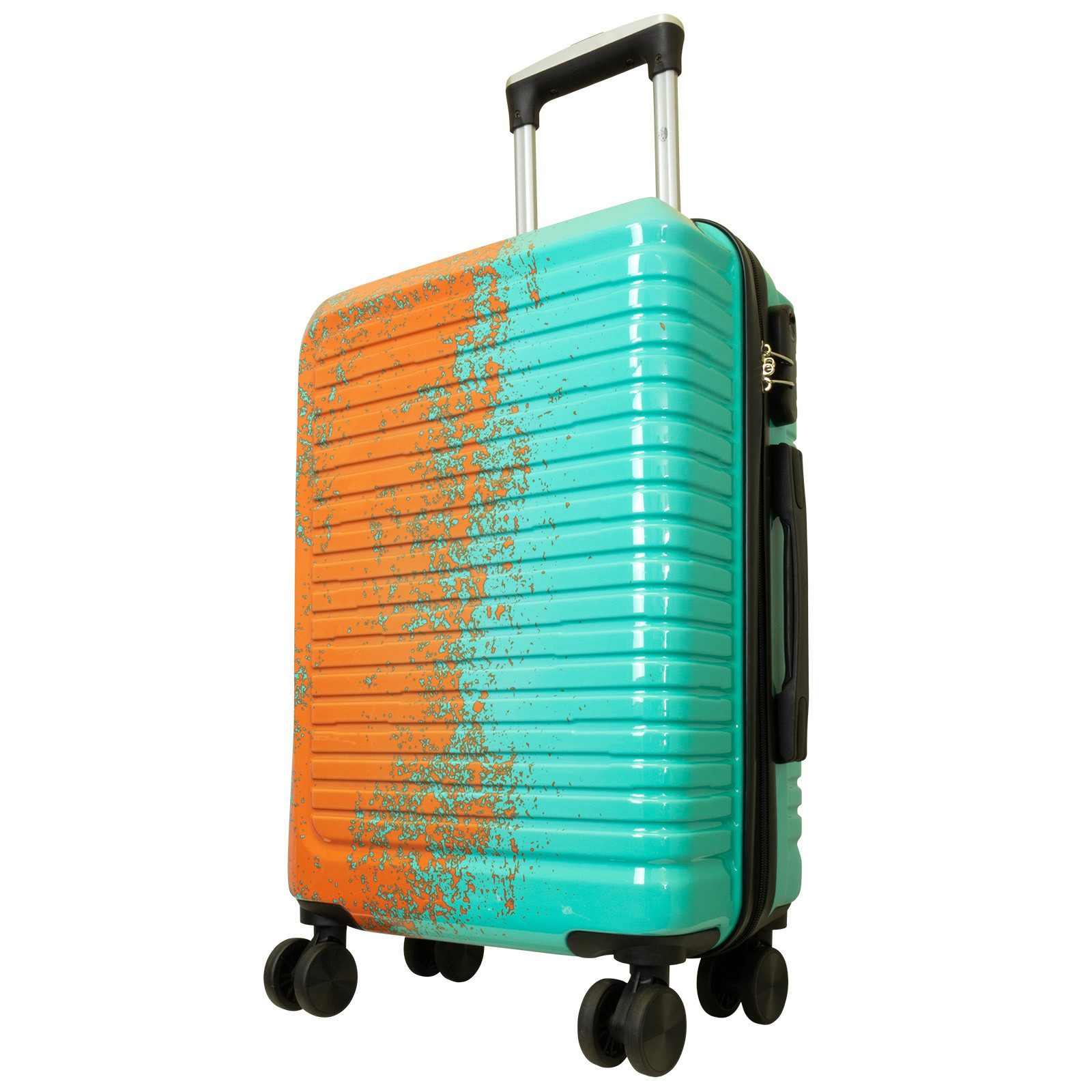 Trendyshop365 Hartschalen-Trolley Sierra, 5 Farben, 3 Größen, Reisekoffer mit, 4 Rollen, Zahlenschloss, Doppelrollen, 2 Tragegriffe