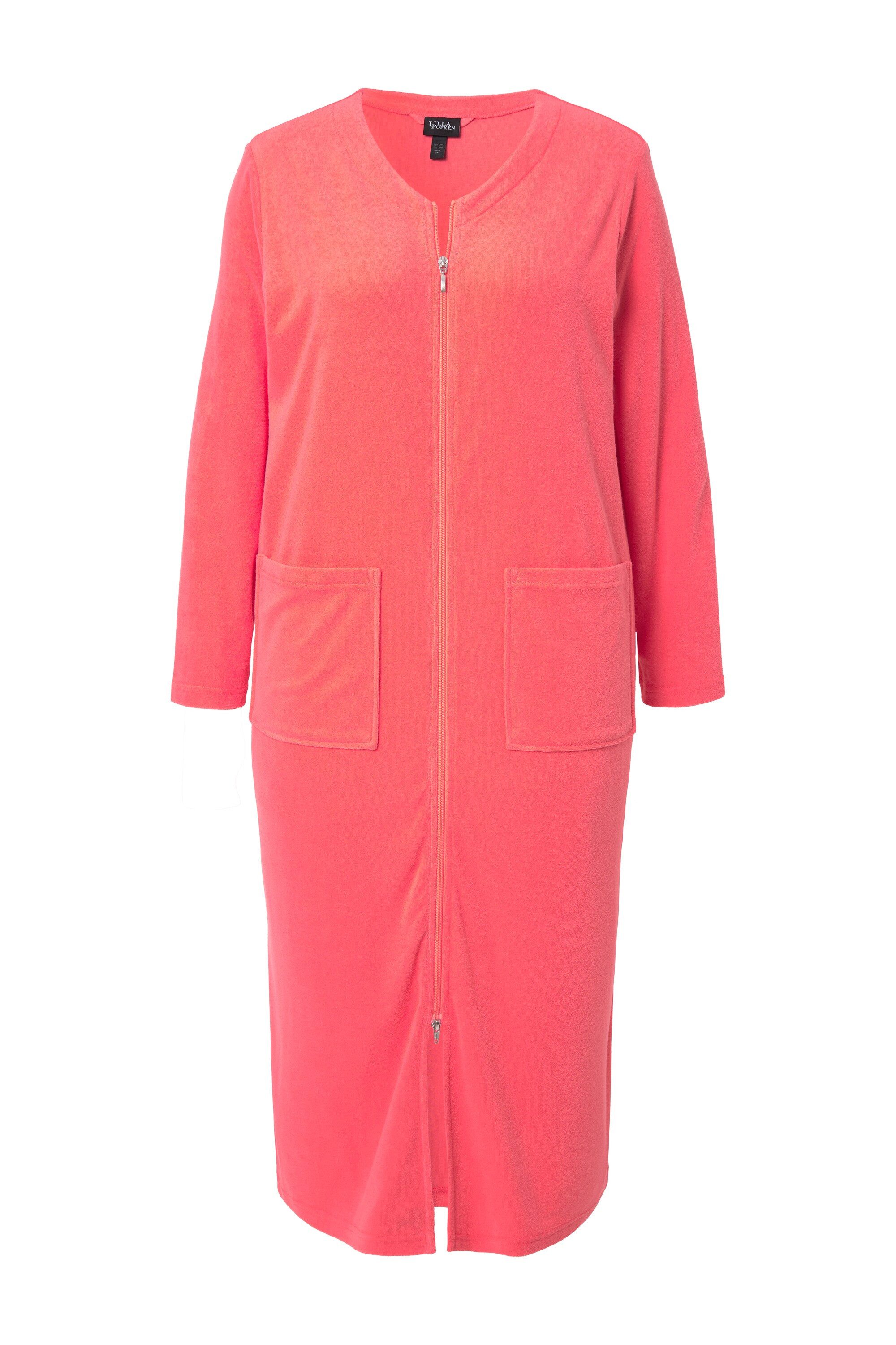 Ulla Popken Bademantel Bademantel 2-Wege-Zipper Frottee günstig online kaufen