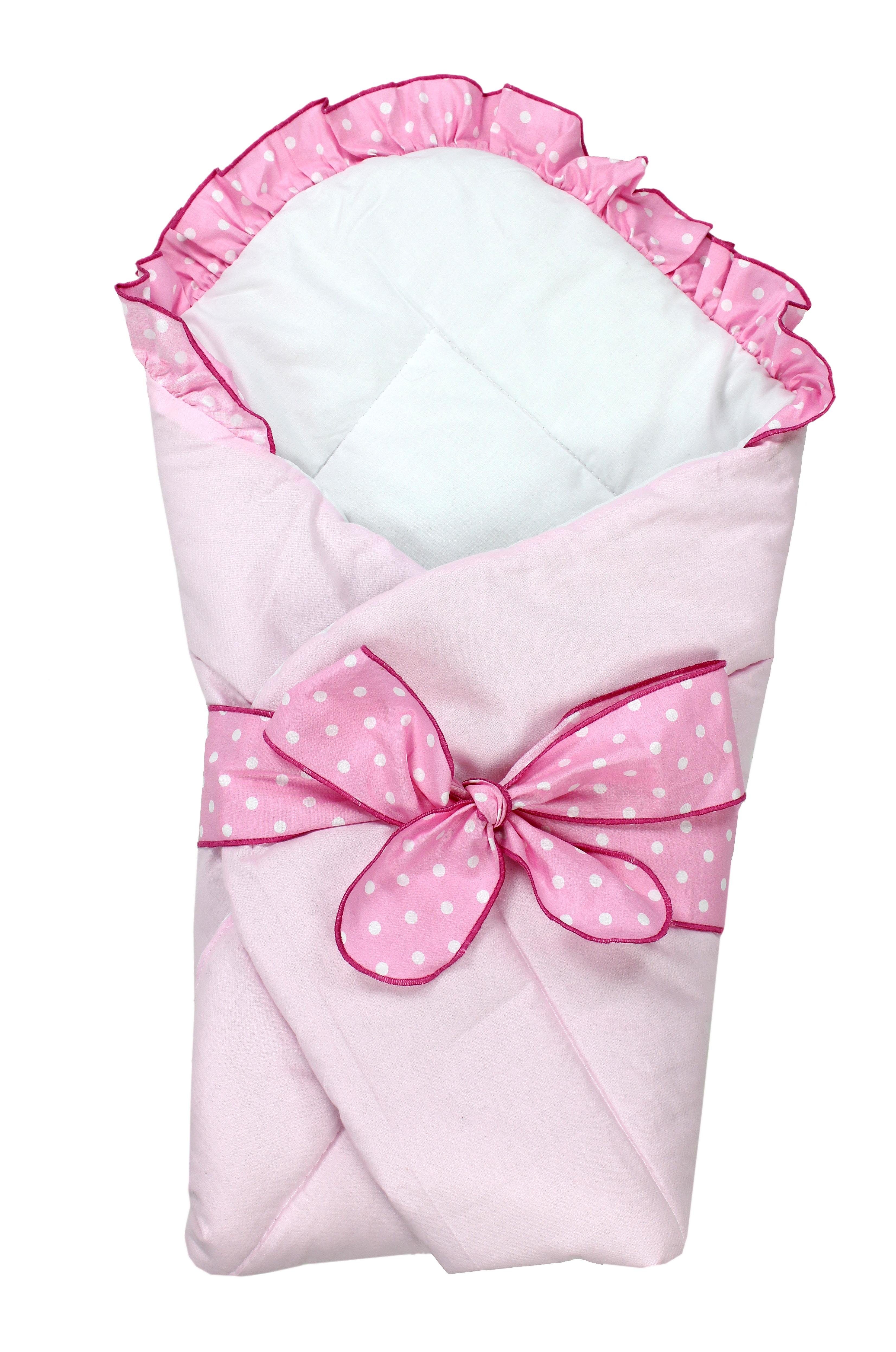 Einschlagdecke TupTam Unisex Baby Einschlagdecke mit Schleife, TupTam Rosa | Einschlagdecken