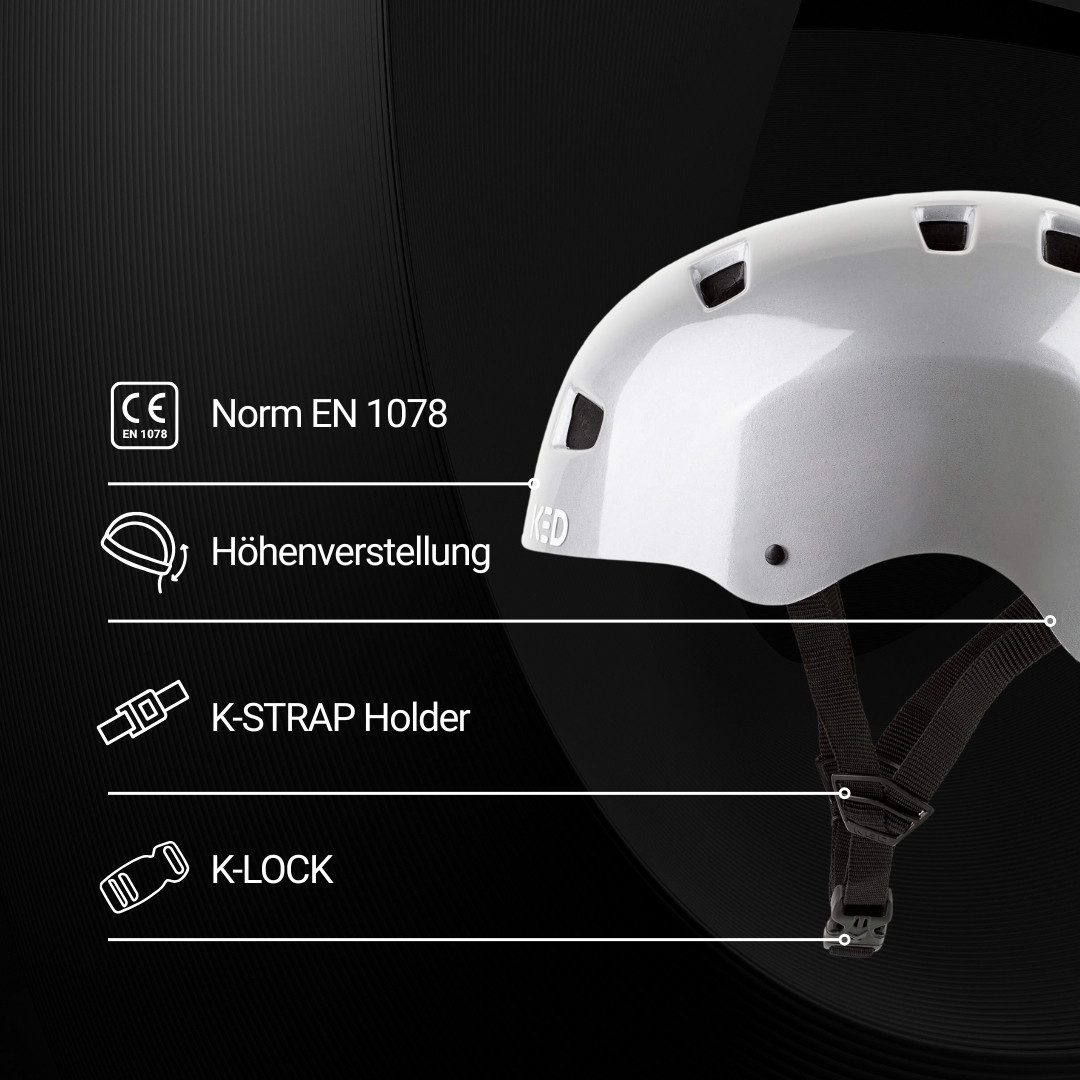 KED Fahrradhelm Citro City Fahrradhelm, MaxShell Schutz, Sicherer K-Lock Verschluss Und LED-Rücklicht