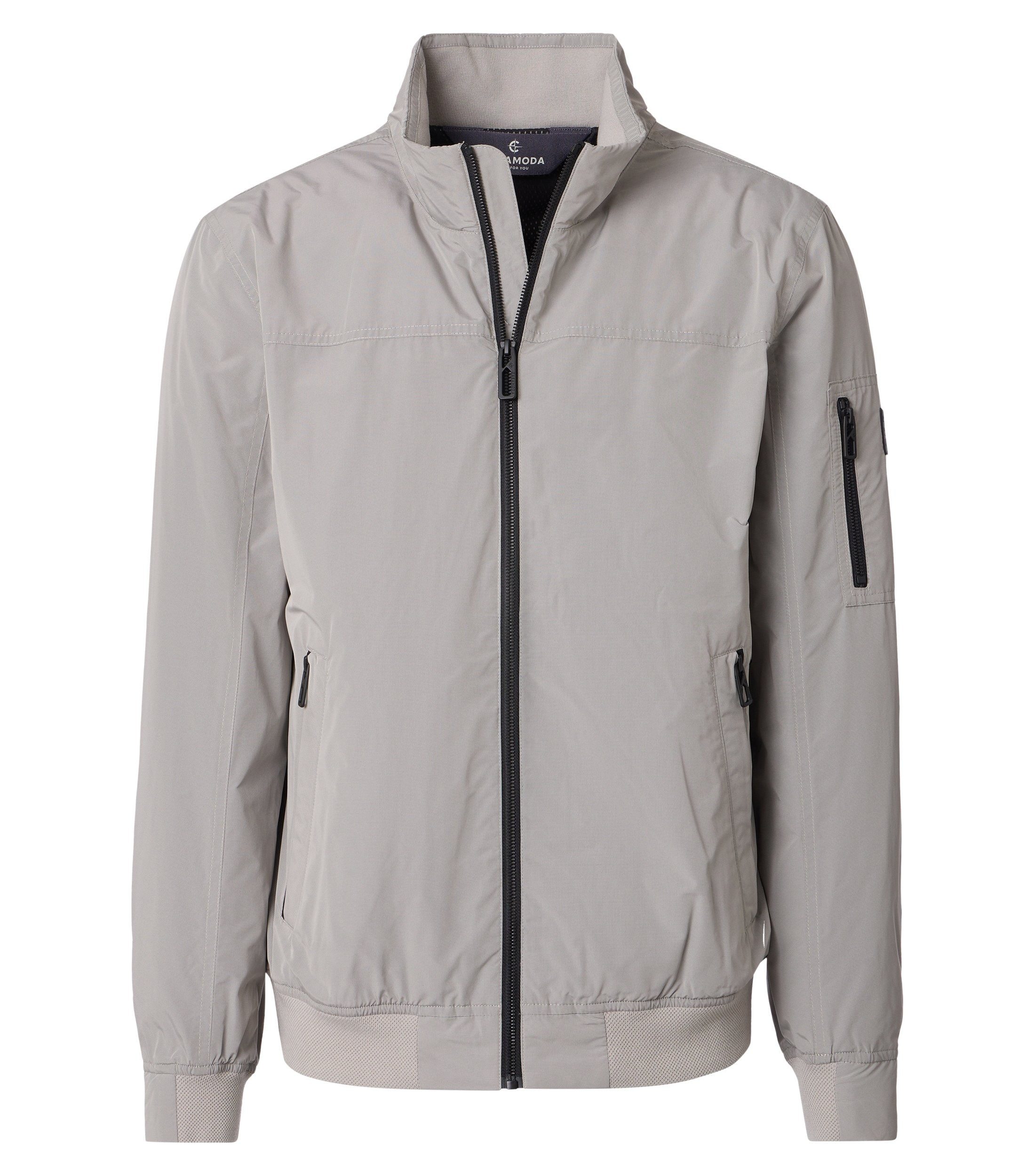 CASAMODA Blouson CASAMODA Outdoor-Blouson Stehkragen Zipper Regular Silber