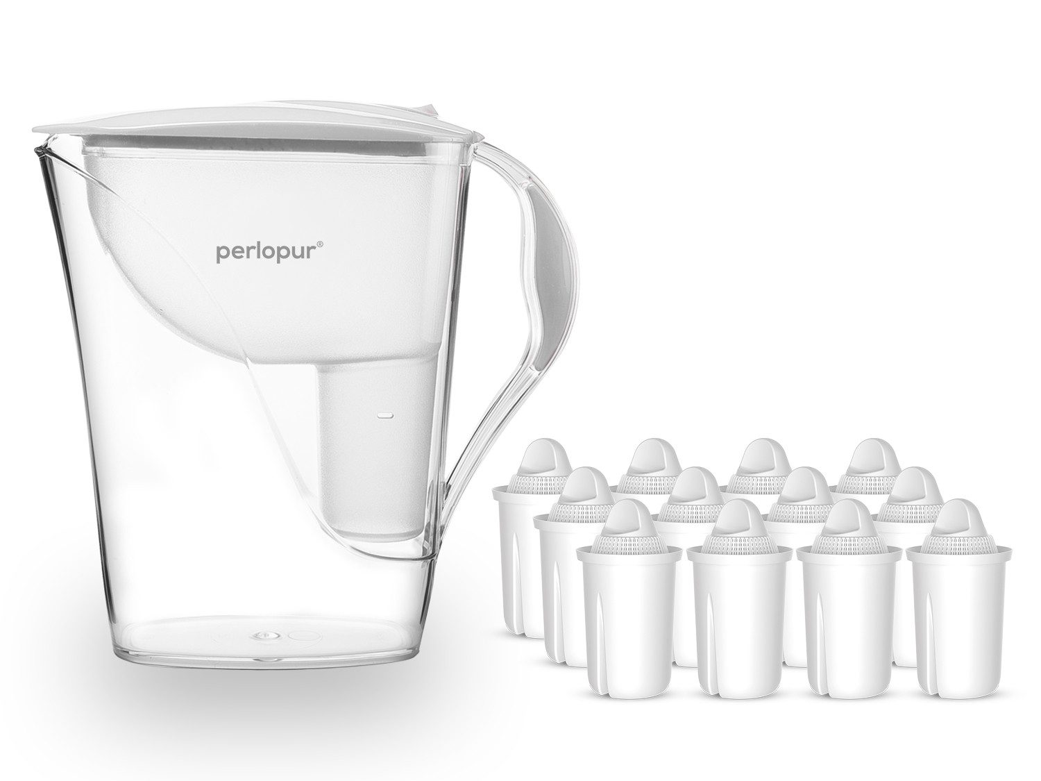 PerloPur Wasserfilter PearlCo Wasserfilter Fashion Inkl. 6 Universal Filterkartuschen