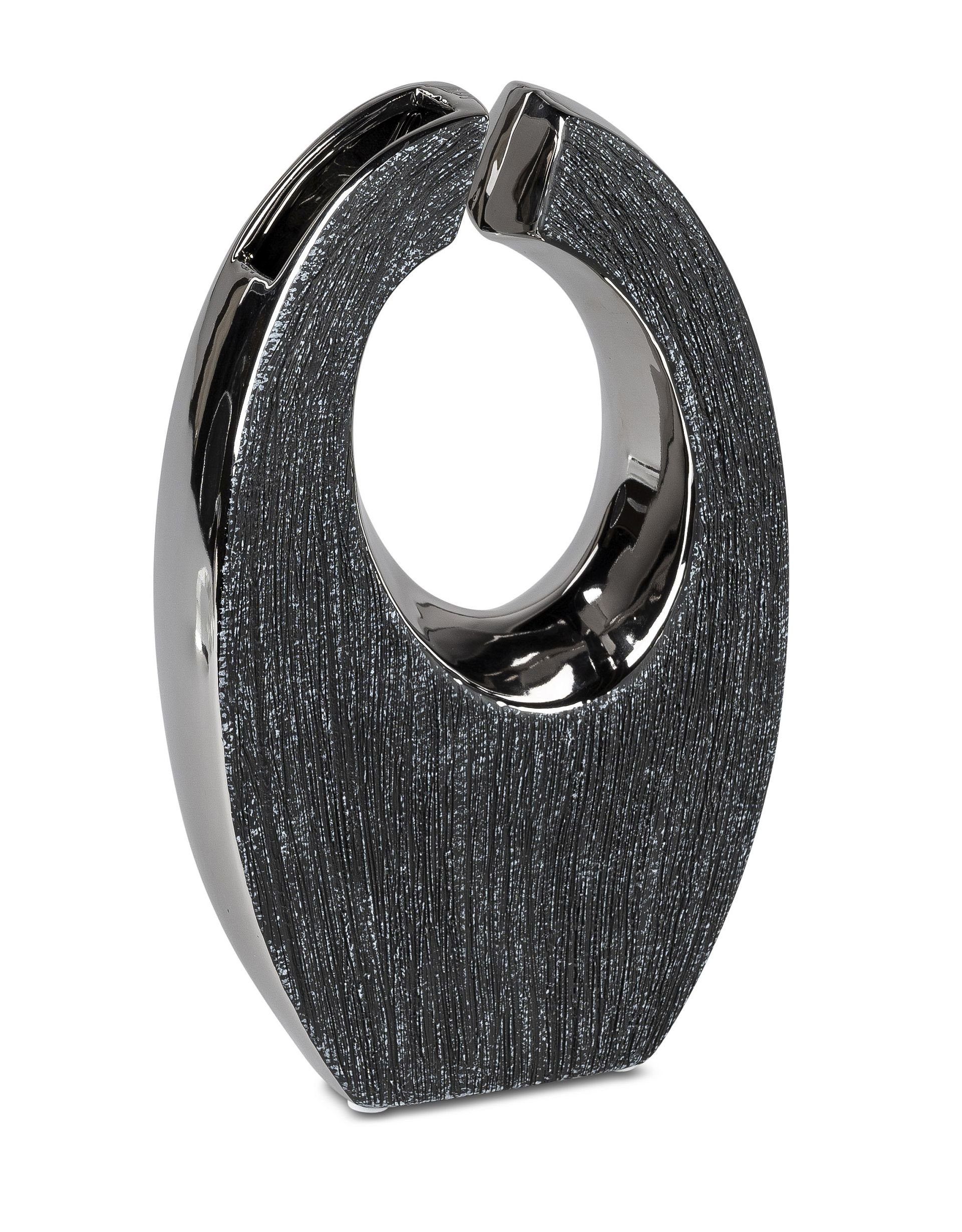 formano Dekovase Vase Tischvase anthrazit-silber in 3 Modellen wählbar